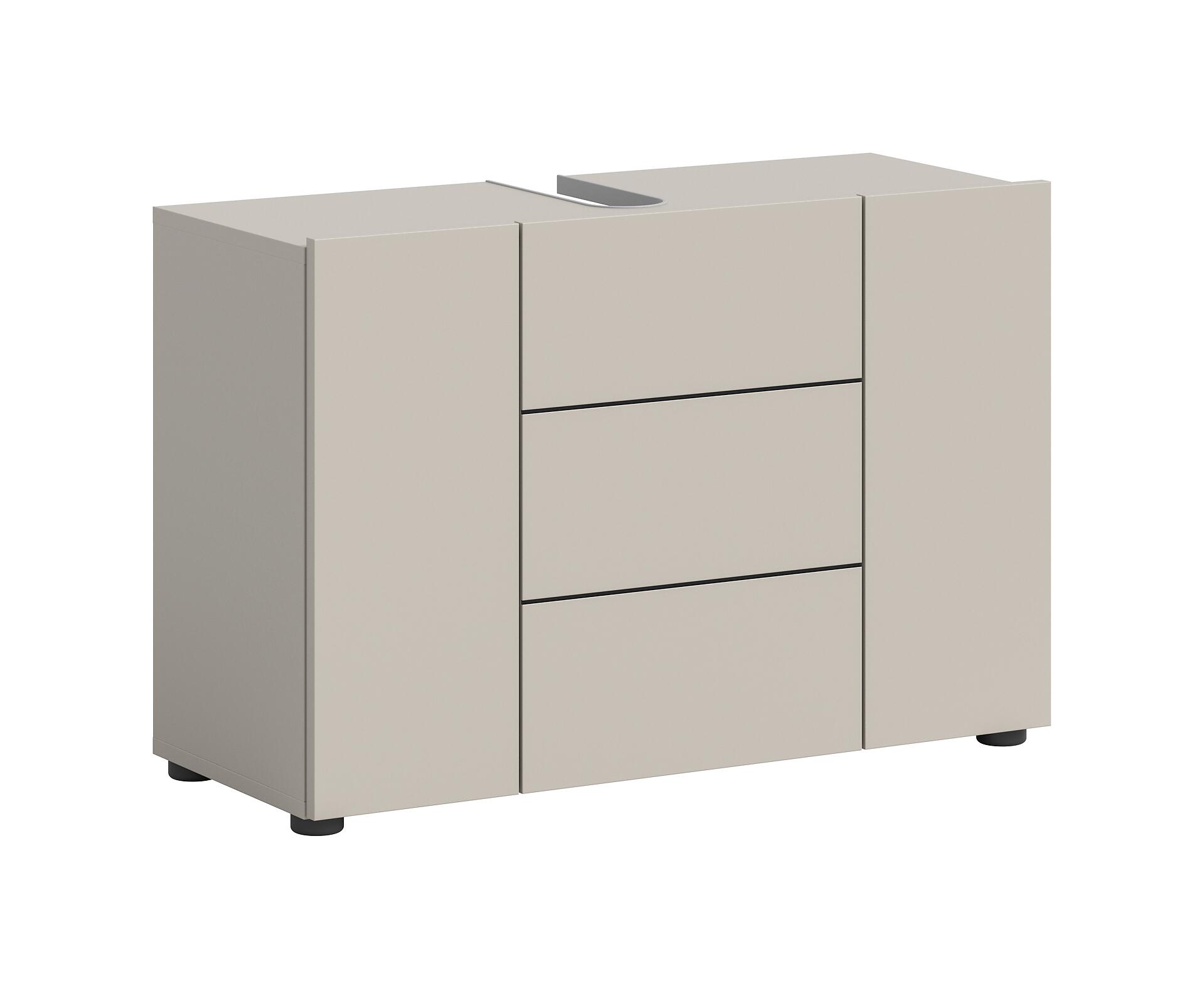 Waschbeckenunterschrank VIRA Cashmere schwarz B/H/T: ca. 82x56x34 cm