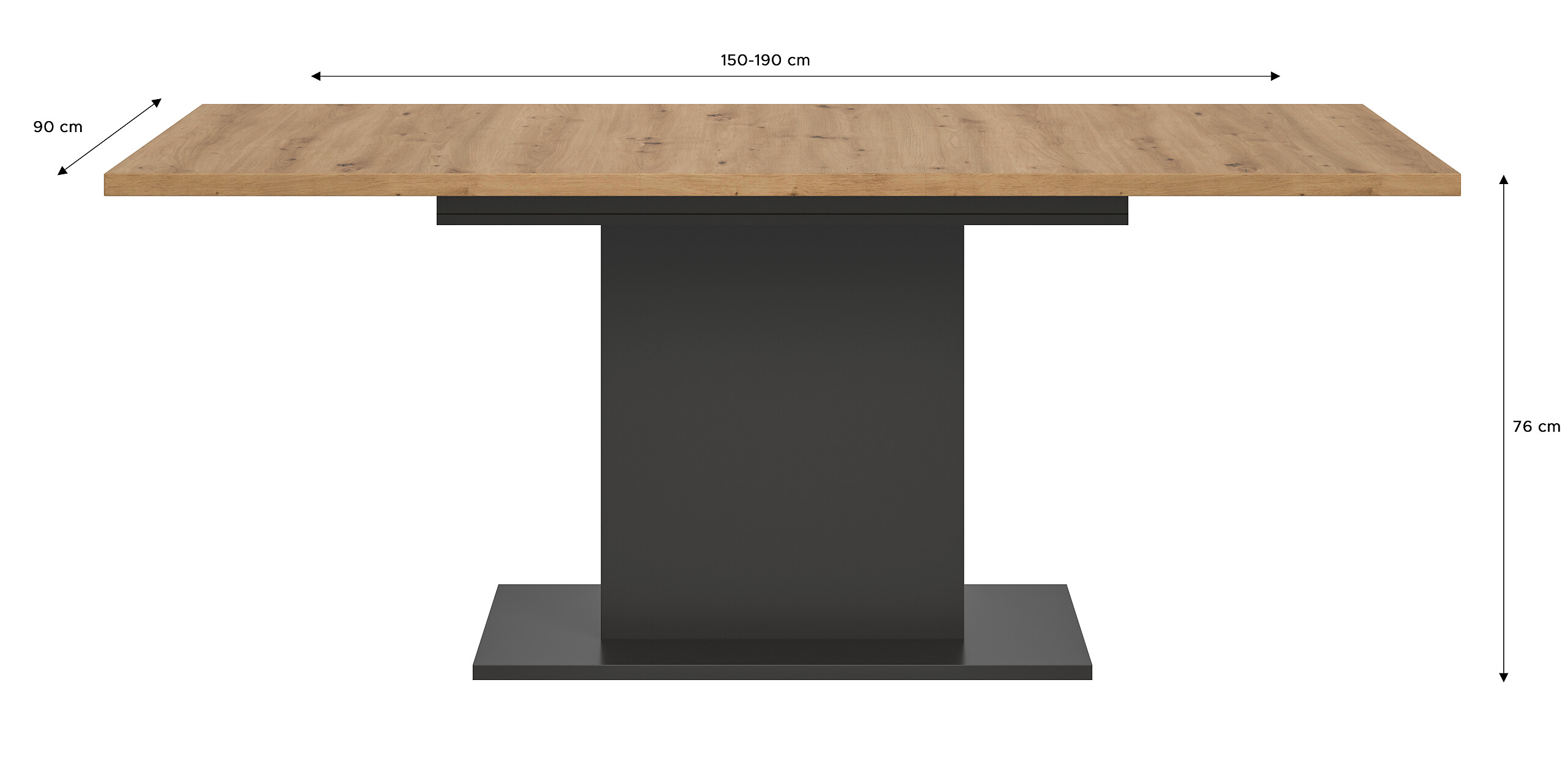 Esstisch MOTION grau Artisan Nachbildung B/H/T: ca. 150x76x90 cm