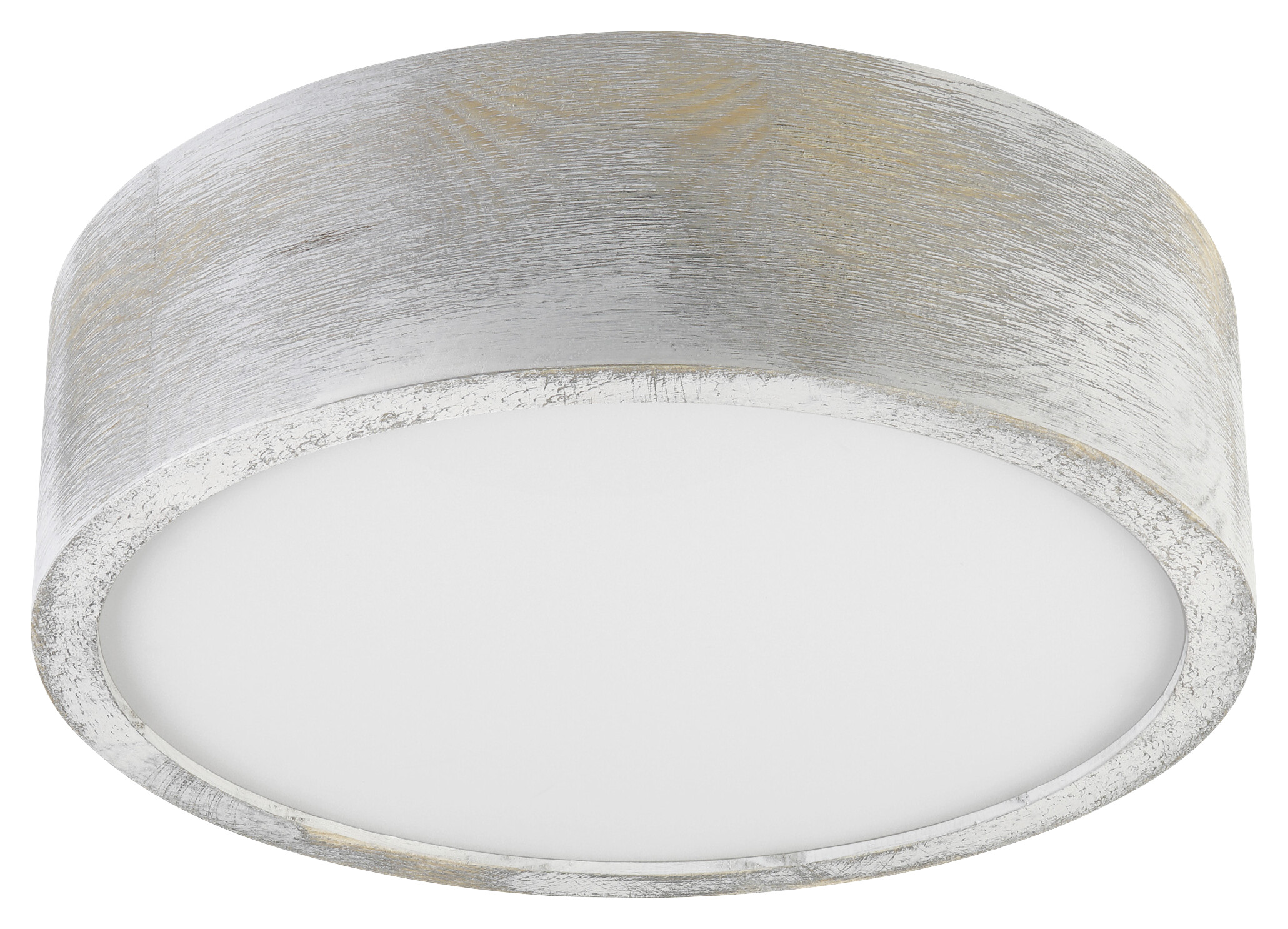 Lamkur Deckenleuchte hellbraun weiß Glas Holz B/H/L: ca. 28,5x12x28,5 cm 1 Brennstellen