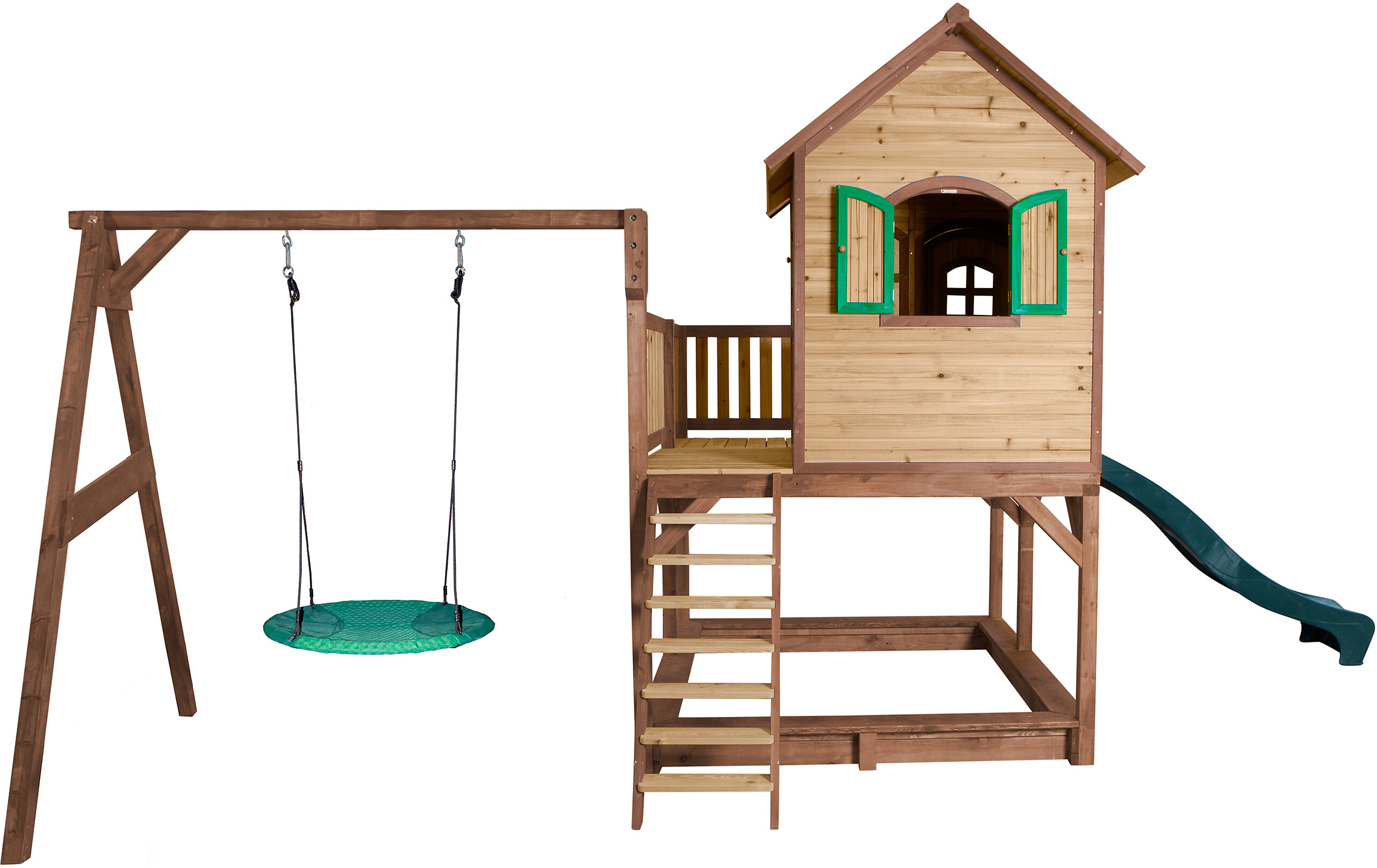 AXI Spielhaus Liam braun B/H/L: ca. 541x291x277 cm