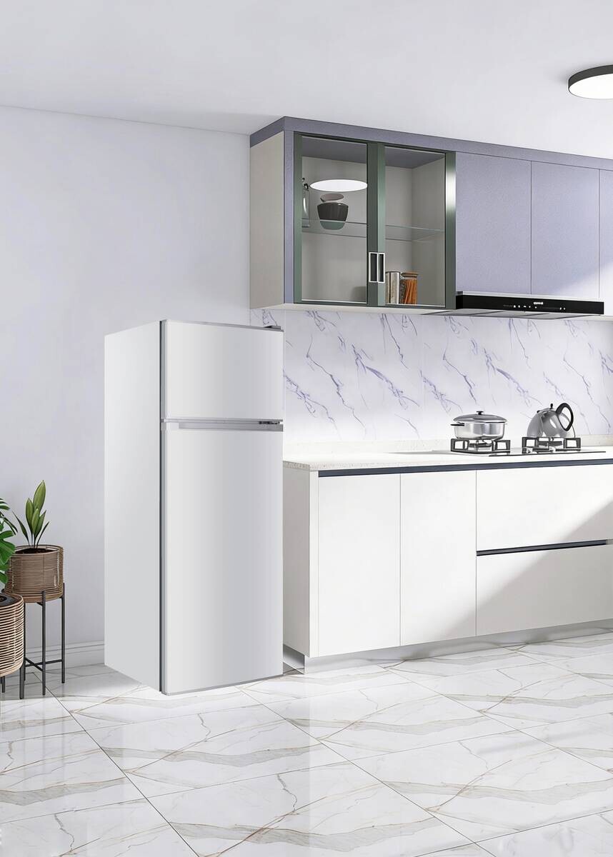 POCOline Kühl-/Gefrierkombination KGK 145-206 ESI silber B/H/T: ca. 54x145x54 cm