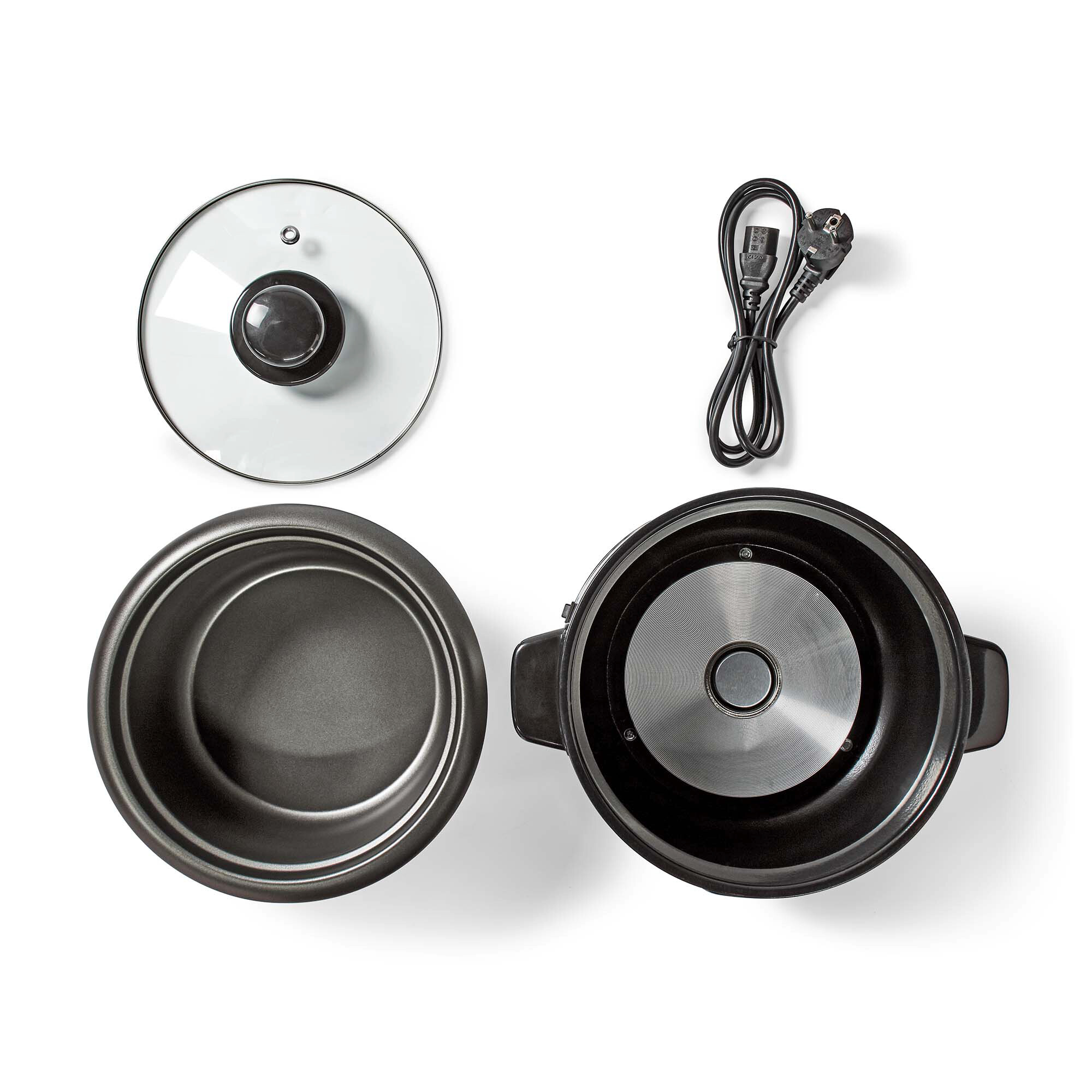 Nedis Reiskocher silber Edelstahl B/H/L: ca. 29,2x24,8x26,2 cm