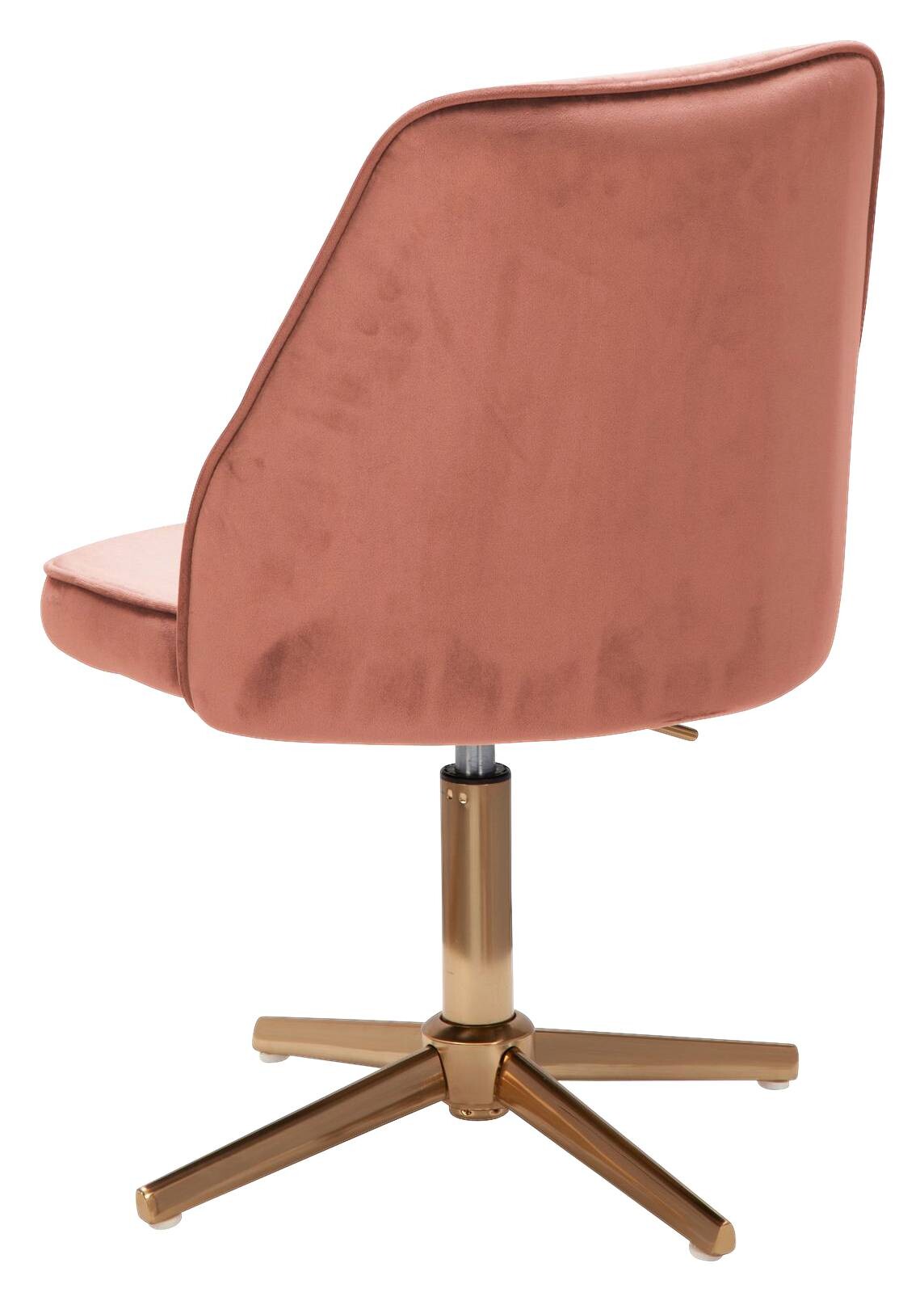 Drehstuhl rosa gold Stoff Eisen