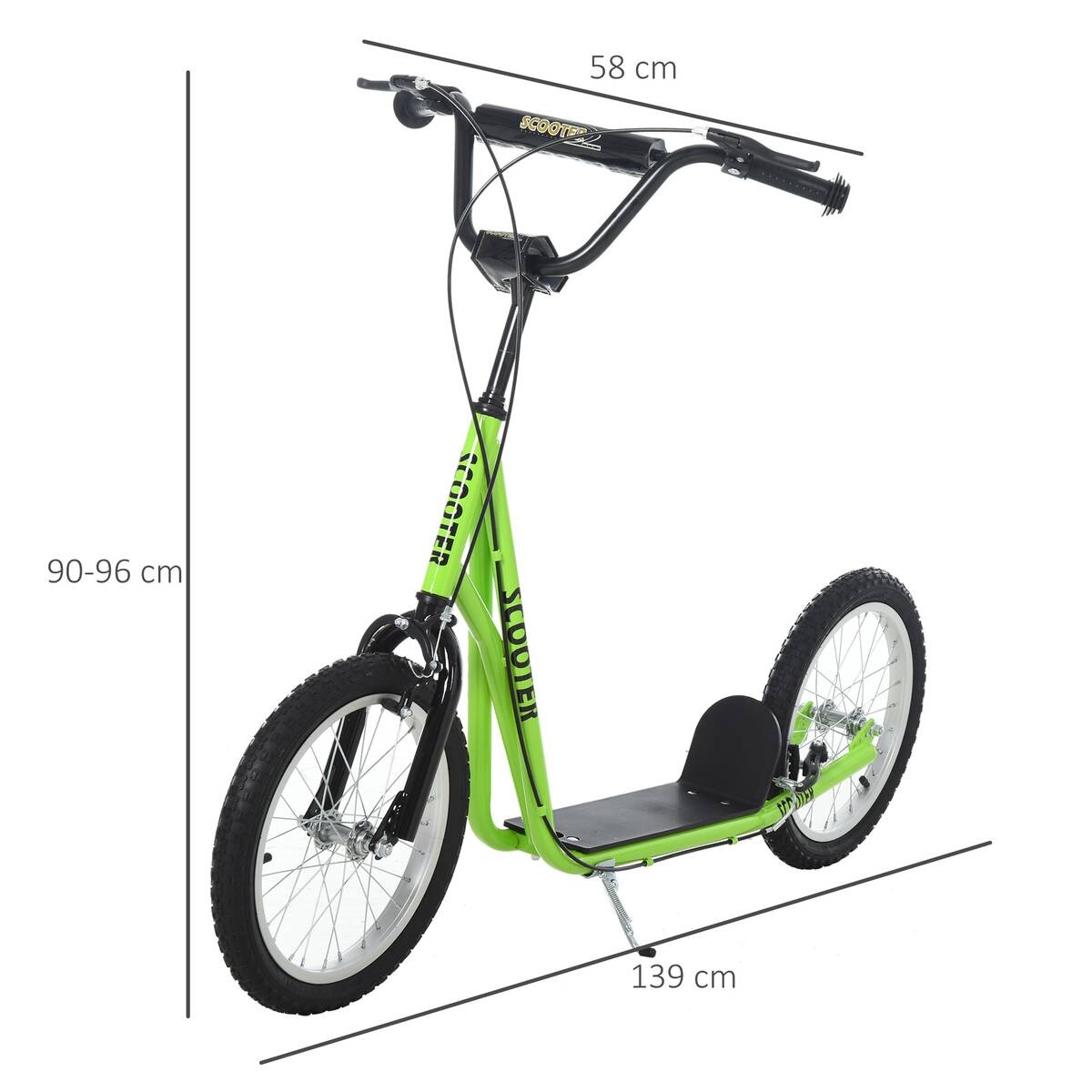HOMCOM Kinderscooter grün
