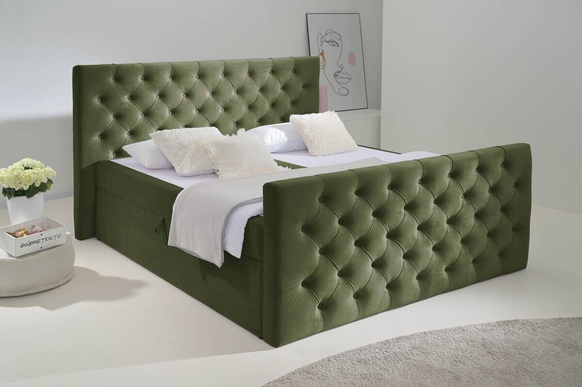 Boxbett Glow olive B/H/T: ca. 180x110x224 cm