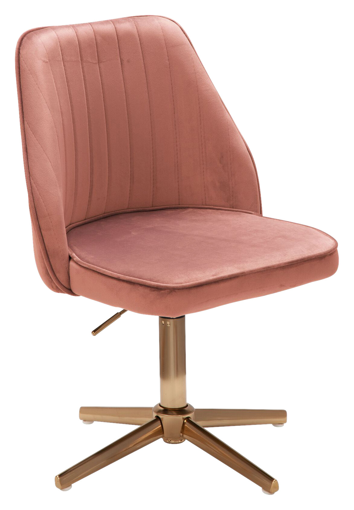 Drehstuhl rosa gold Stoff Eisen