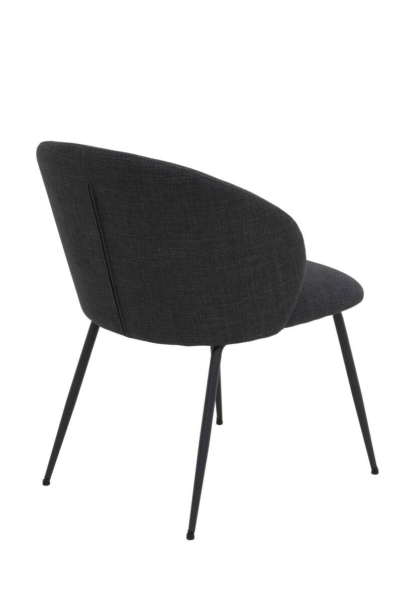 Stuhl Graz anthrazit schwarz Microfaser Metall
