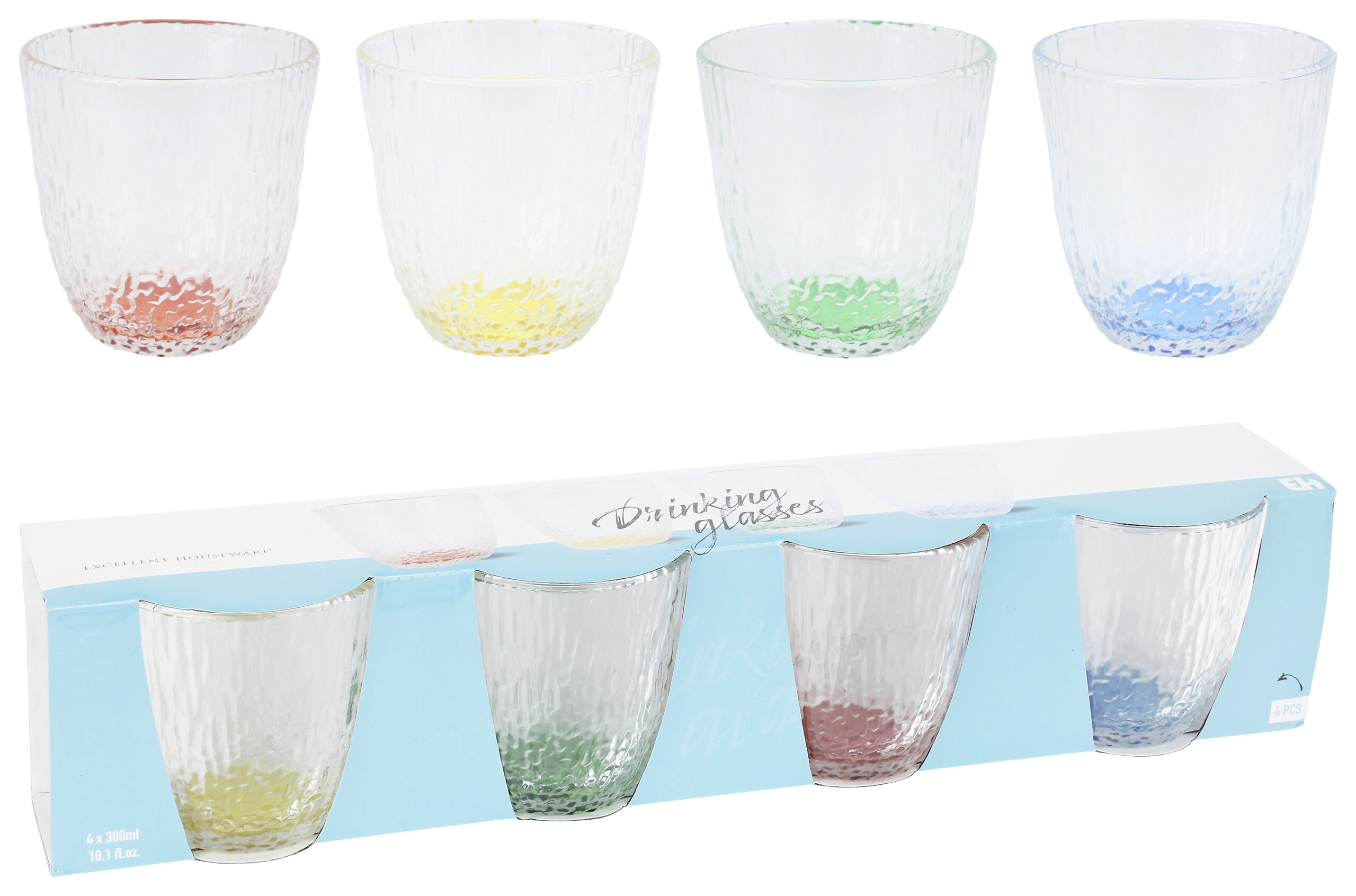 Trinkgläserset mehrfarbig