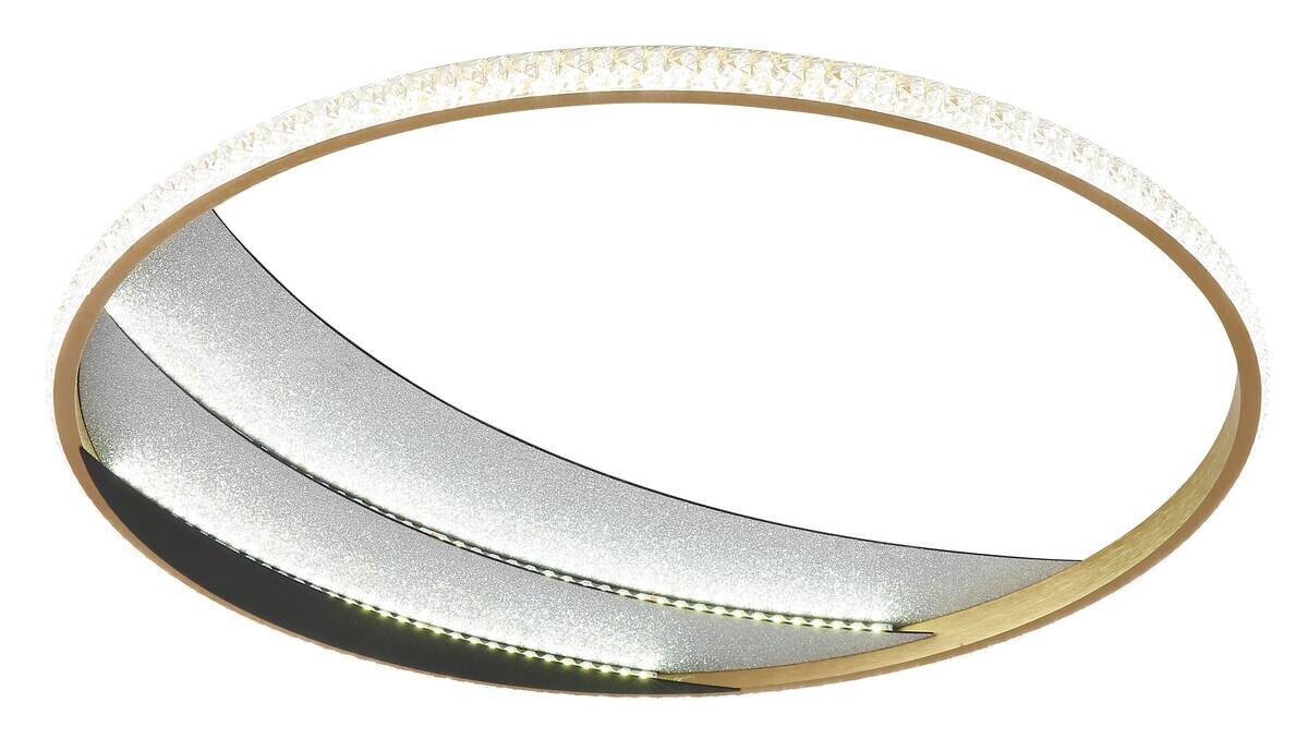 GLOBO Deckenleuchte gold klar schwarz Metall Kunststoff Aluminium H/D: ca. 6x52 cm 1 Brennstellen