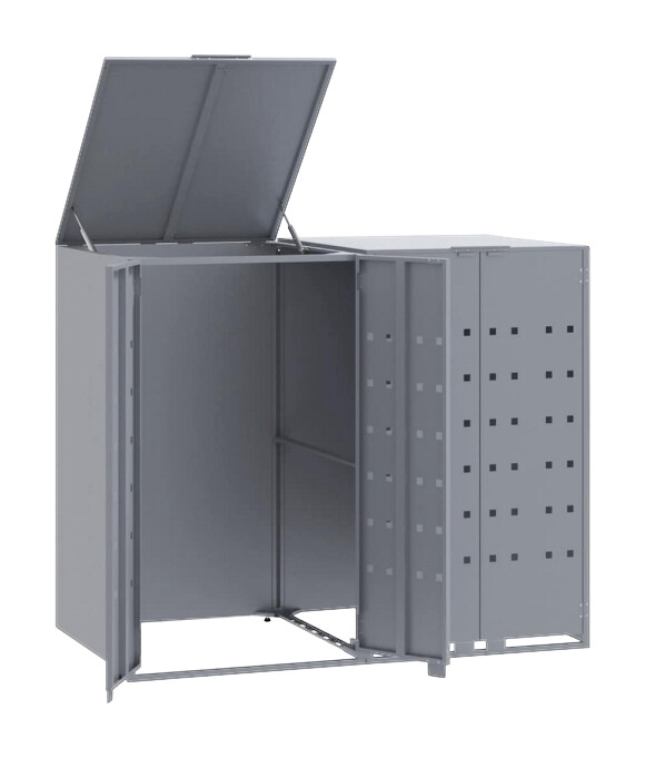 vidaXL Mülltonnenbox grau