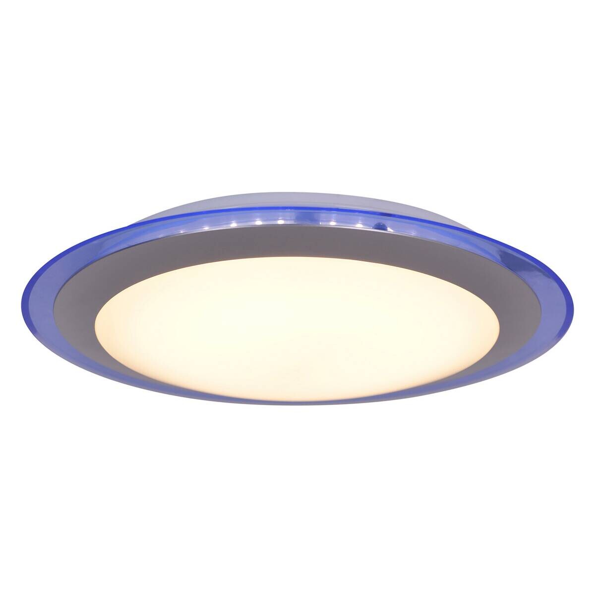 Näve Leuchten Deckenleuchte 1181612 blau Metall Kunststoff B/H/T: ca. 33x6,5x33 cm null 1 Brennstellen