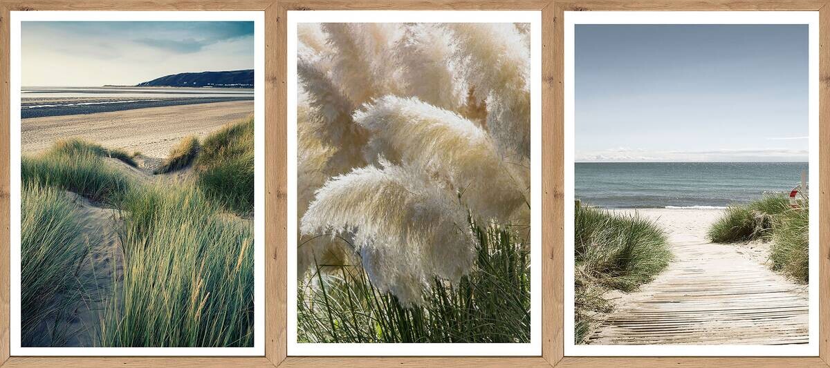 Gerahmtes Bild Strand B/H: ca. 30x40 cm