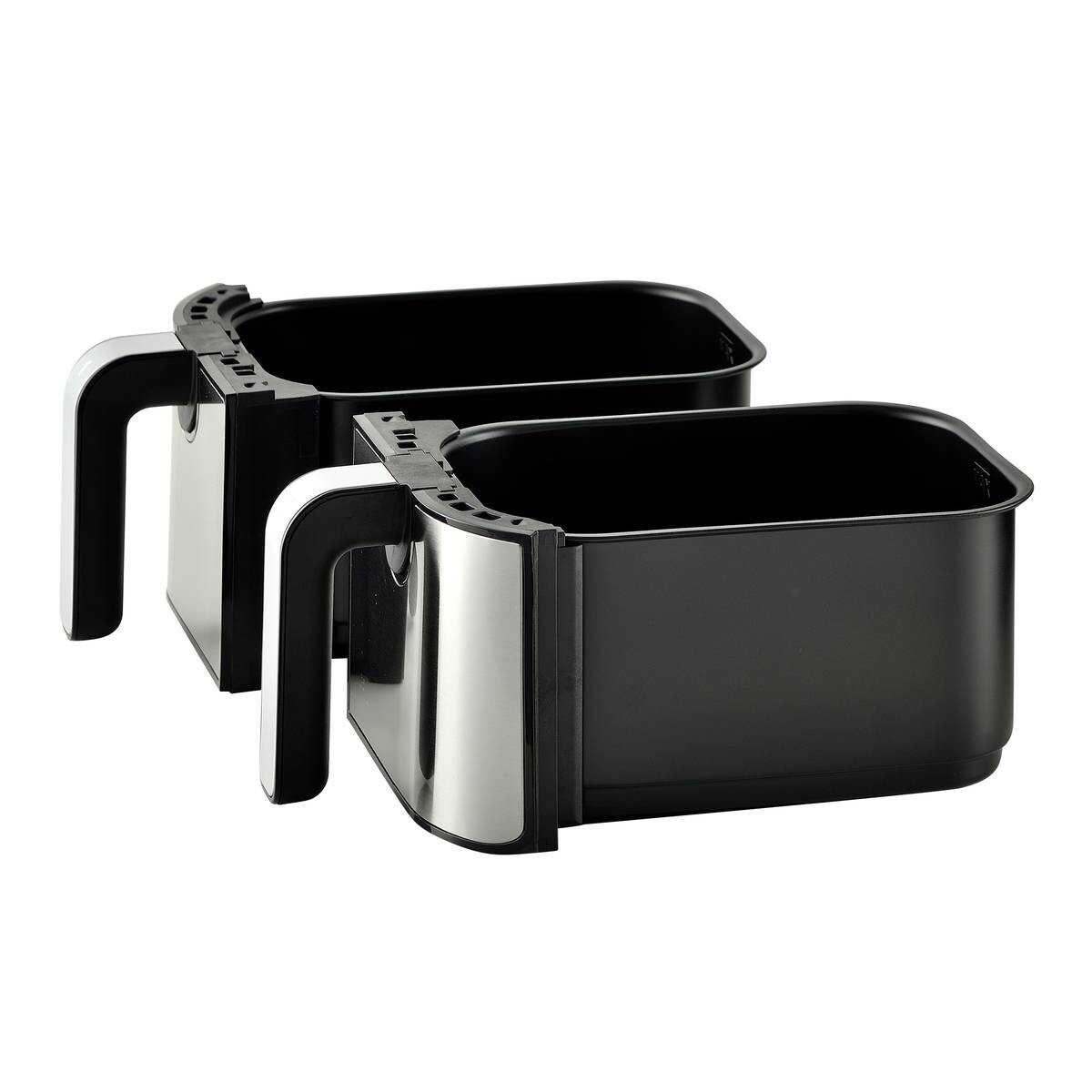 MASTERPRO Heißluftfritteuse Doppelbehälter BGMP-9178-BK silber Metall B/H/T: ca. 45x35,5x38 cm ca. 9 l MASTERPRO Heißluftfritteuse Doppelbehälter BGMP-9178-BK silber Metall B/H/T: ca. 45x35,5x38 cm ca. 9 l