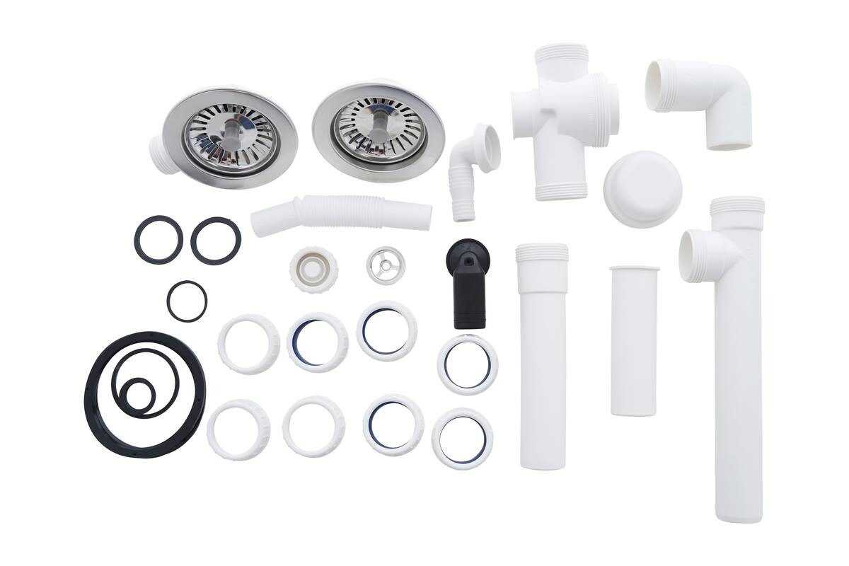 Respekta Einbauspüle Denver 1,5 100 x 50 W weiß Mineralite B/H/T: ca. 100x20x50 cm