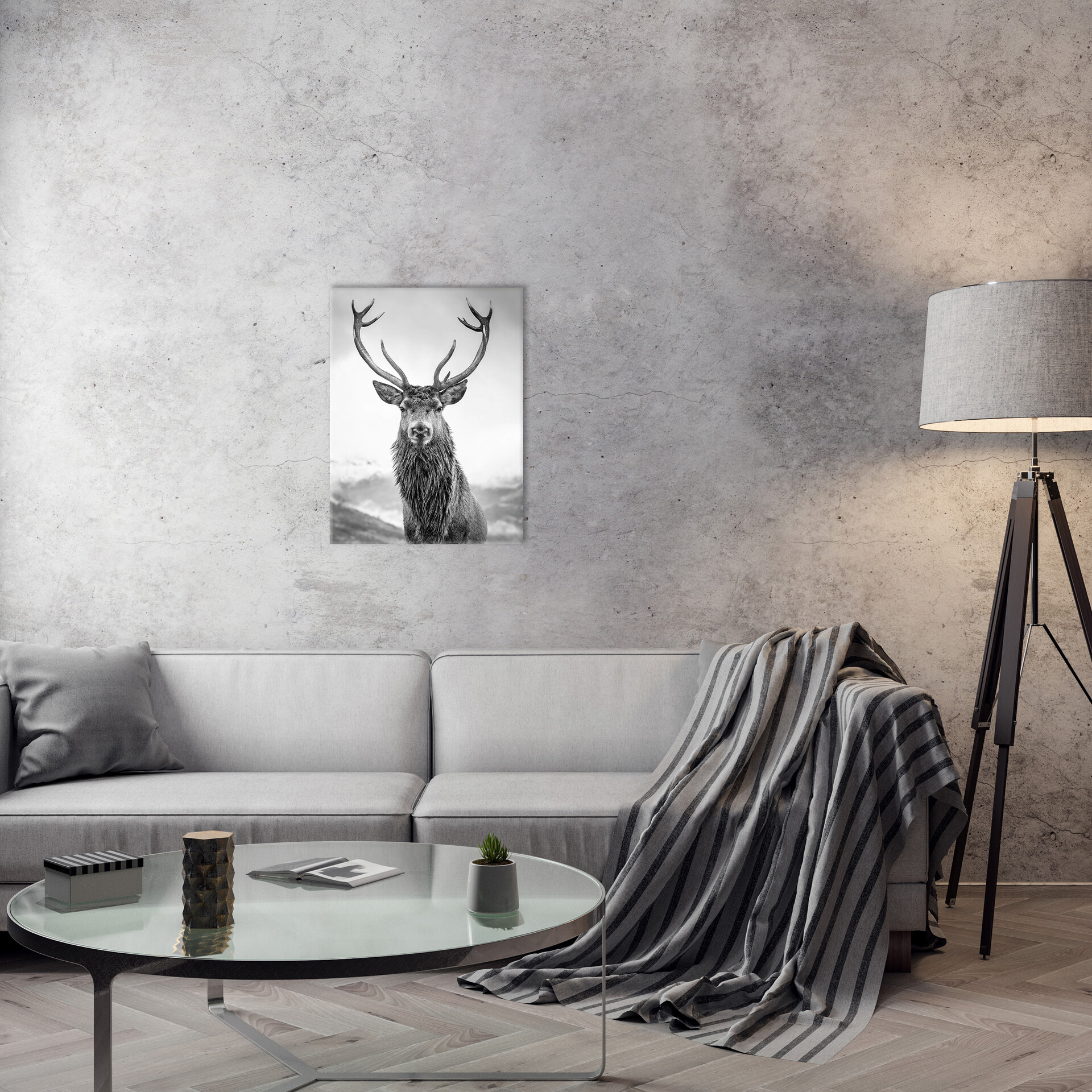 Bönninghoff Keilrahmenbild Hirschkopf B/H/L: ca. 46x2x61 cm