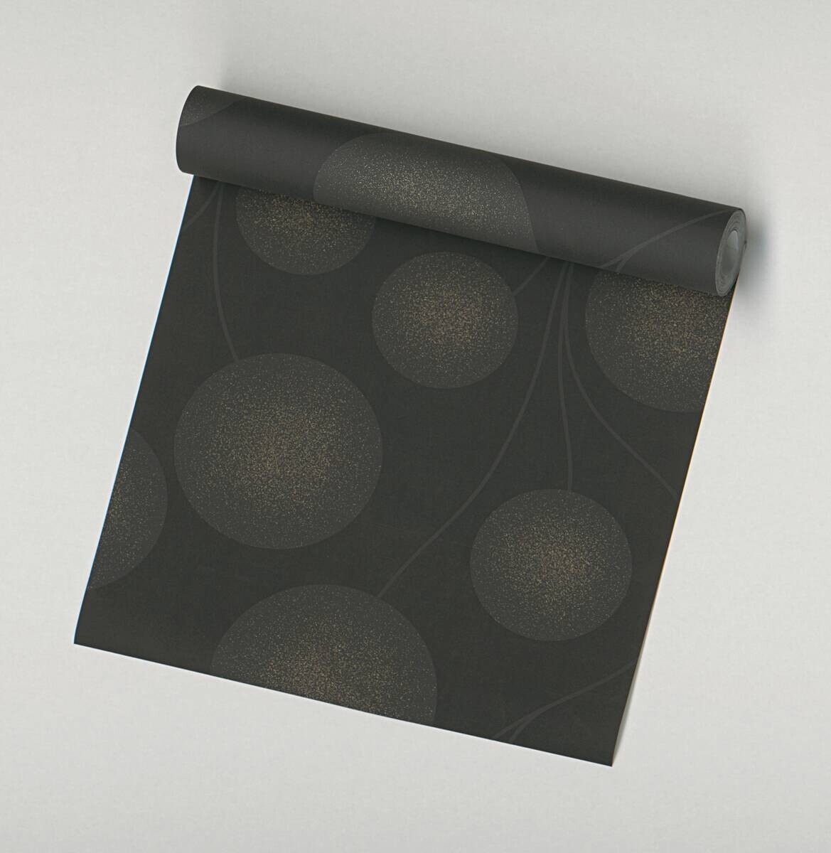 A.S.Creation Vliestapete Spot 3 Kreise schwarz B/L: ca. 53x1005 cm