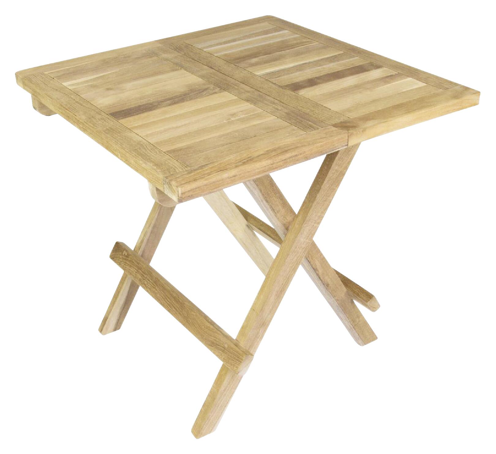 VCM Gartentisch braun Holz B/H/L: ca. 50x50x50 cm