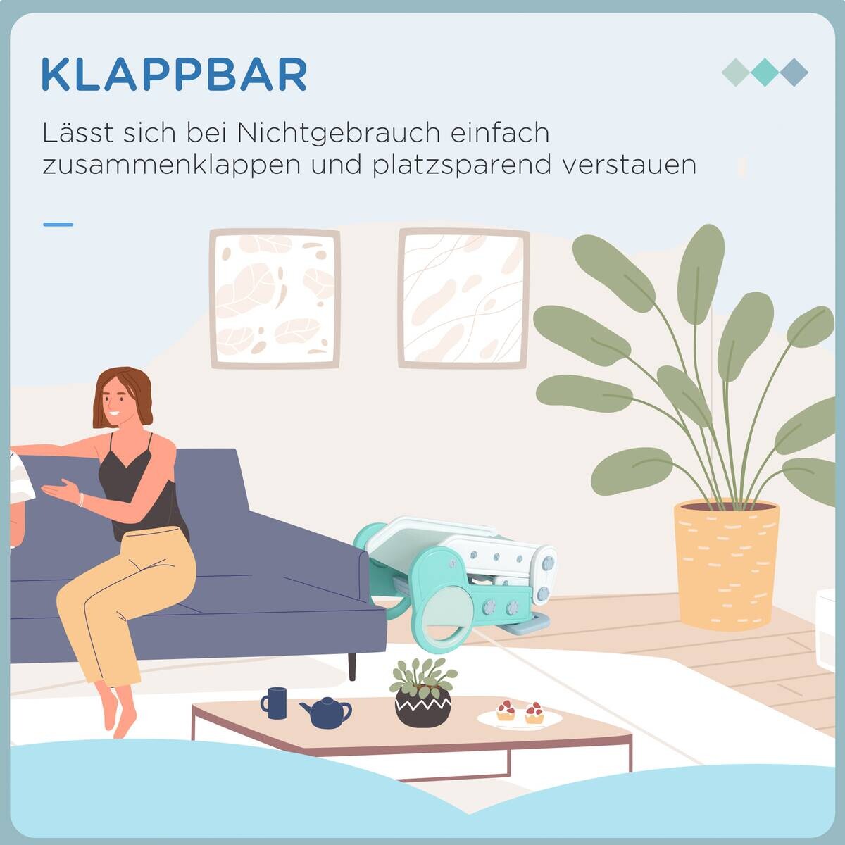 AIYAPLAY Outdoor-Spielzeug grün B/H/L: ca. 53x120x53 cm