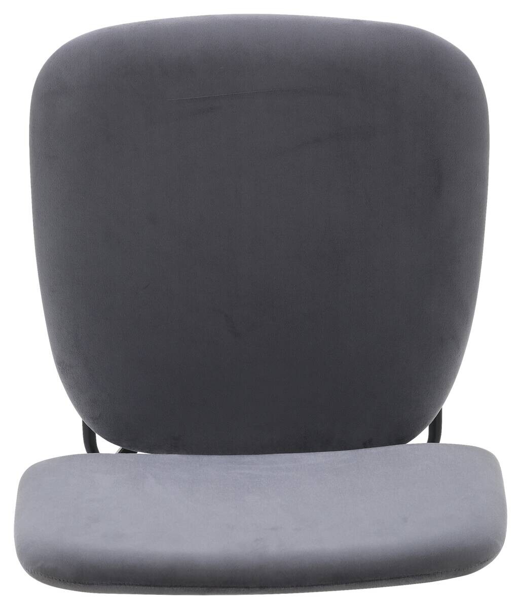 Barhocker MIKA grau Samt B/H/T: ca. 48,5x111x50 cm