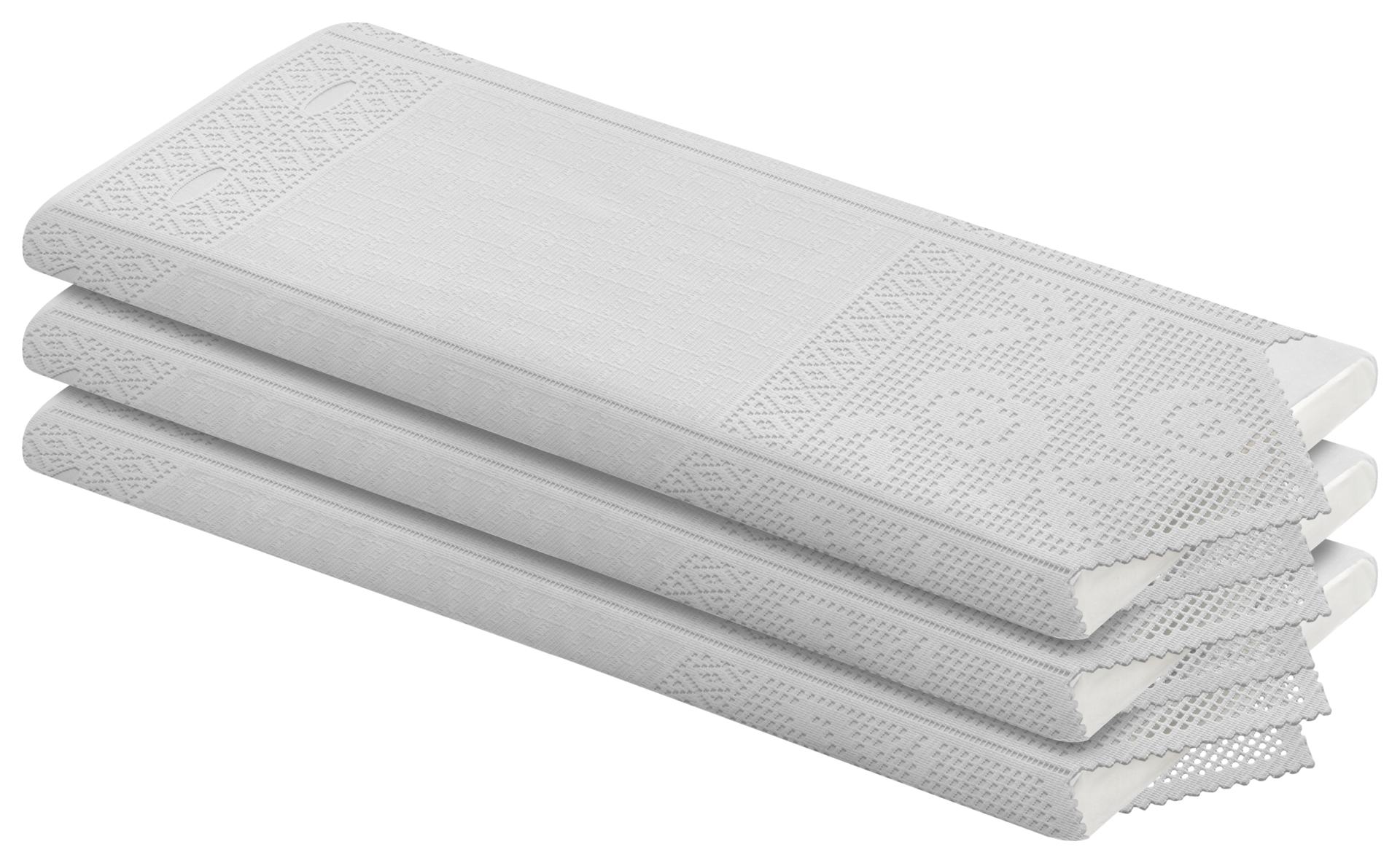 Scheibengardinen-Meterware weiß H: ca. 45 cm