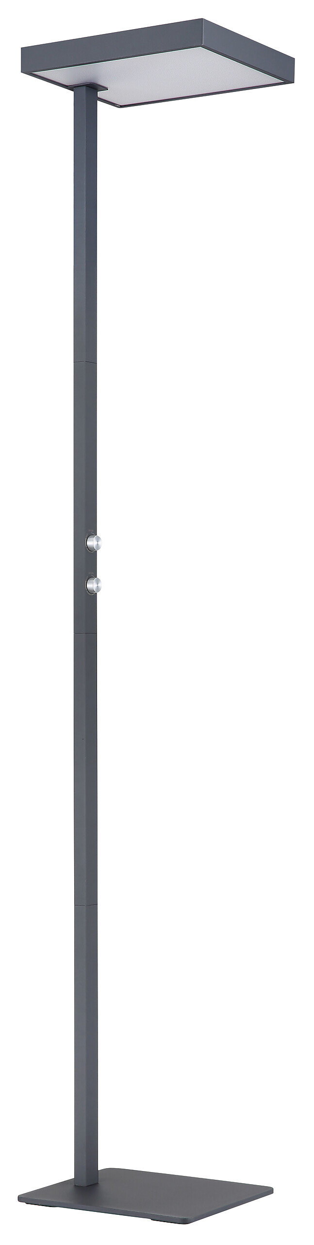 GLOBO Stehleuchte Opal schwarz anthrazit Metall Aluminium Kunststoff B/H/L: ca. 28x184,8x40 cm 2 Brennstellen