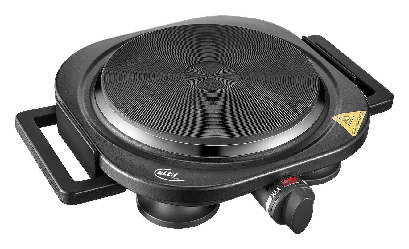 Elta Einzelkochplatte EKP-105 schwarz Metall B/H/T: ca. 27x8x26 cm