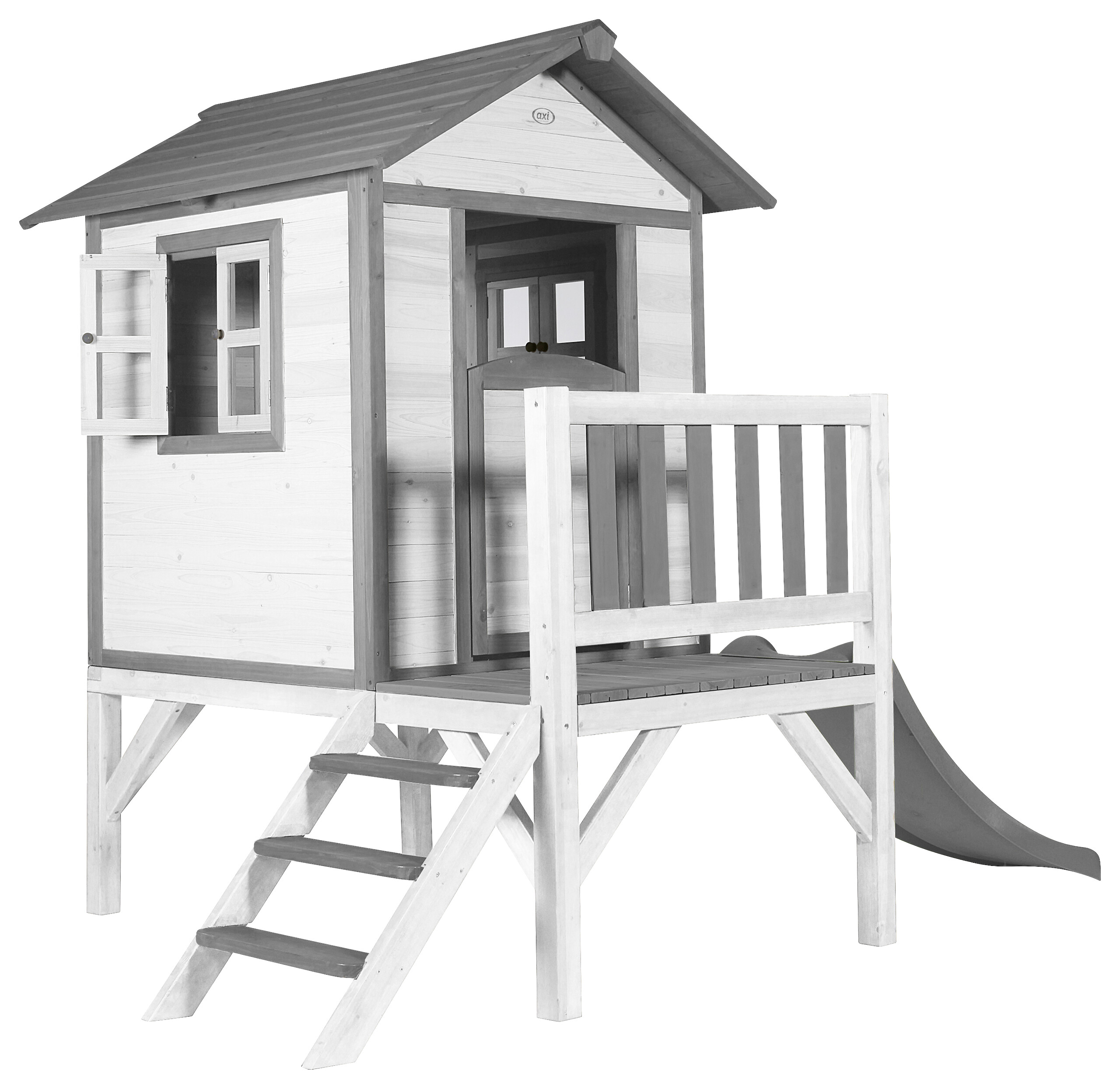 AXI Spielhaus Lodge XL grau B/H/L: ca. 240x189x167 cm