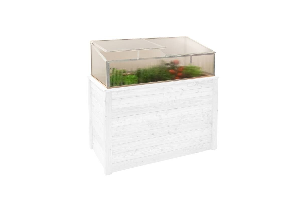 Westmann Frühbeetaufsatz Genus silber B/H/L: ca. 125x29x62 cm