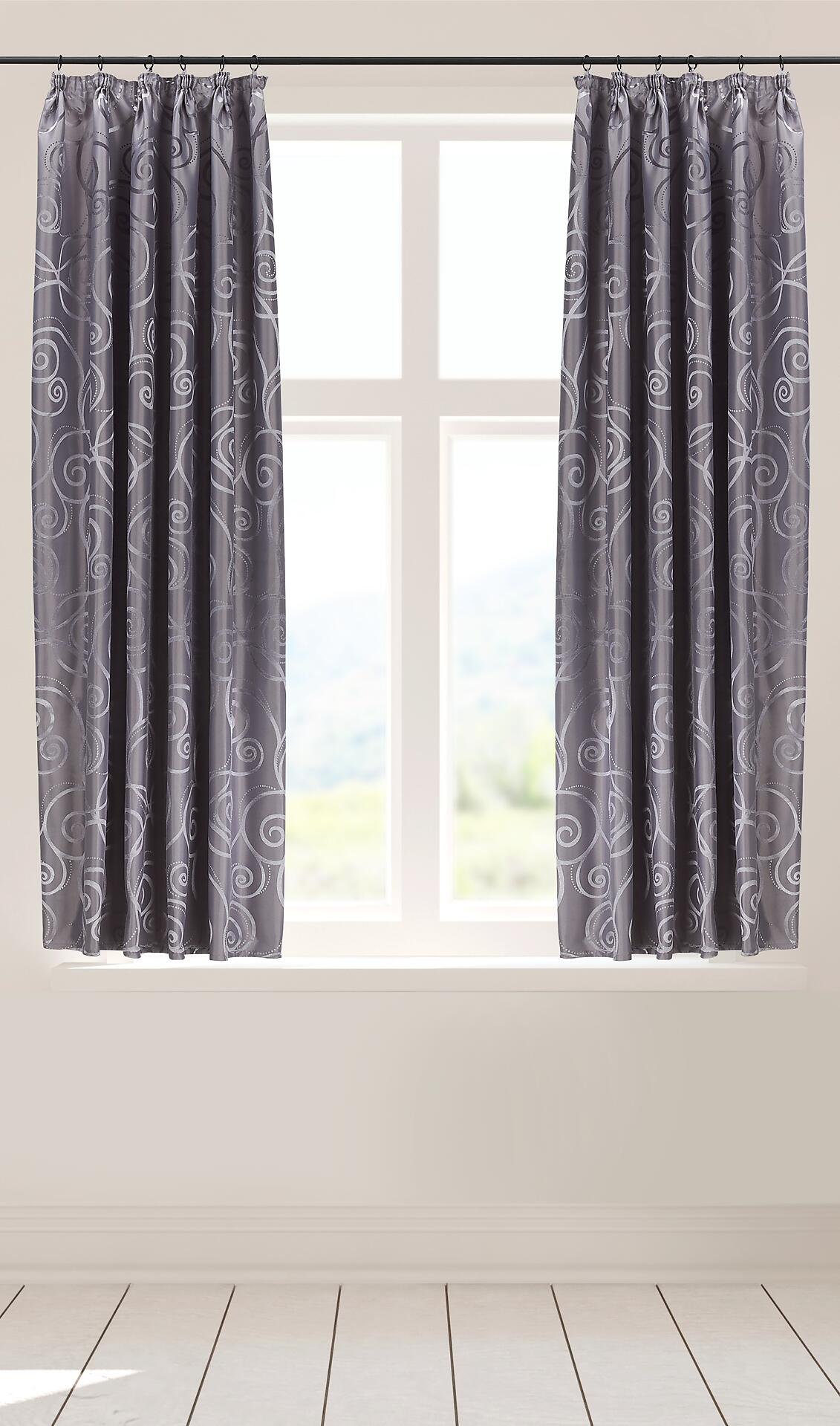 silver edition Dekovorhang Triest silber B/H: ca. 140x175 cm