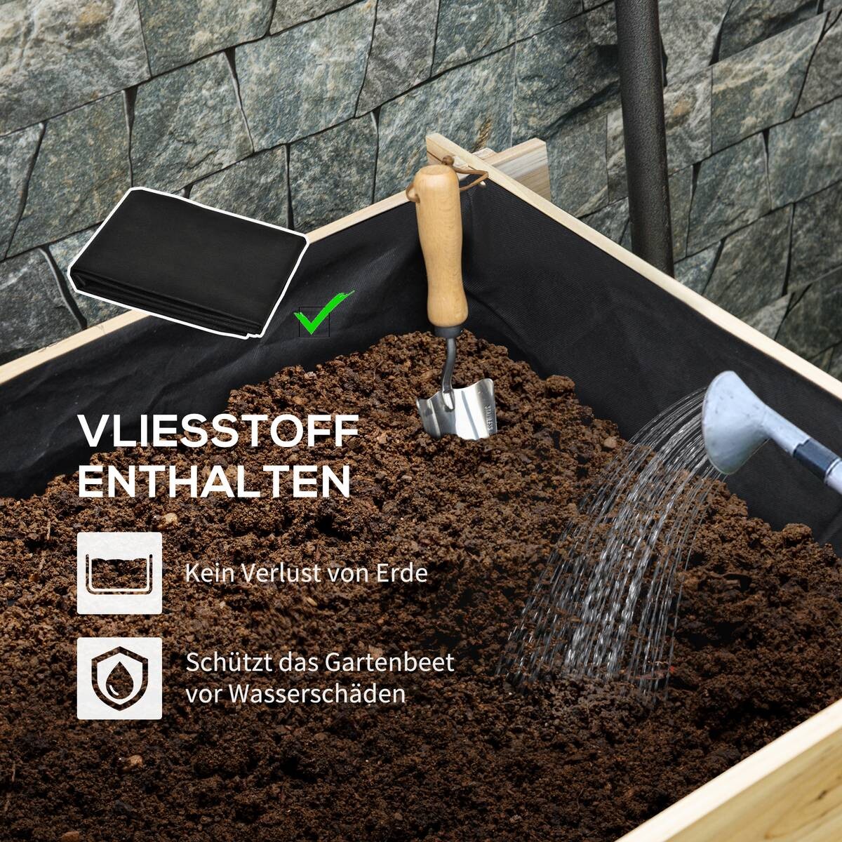 Outsunny Stufenbeet B/H/L: ca. 93x35x93 cm