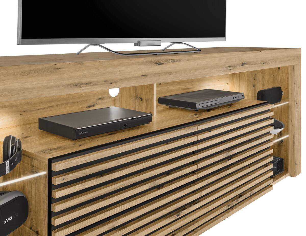 TV-Lowboard Goal 2.0 Eiche Artisan Nachbildung B/H/T: ca. 179x67x44 cm