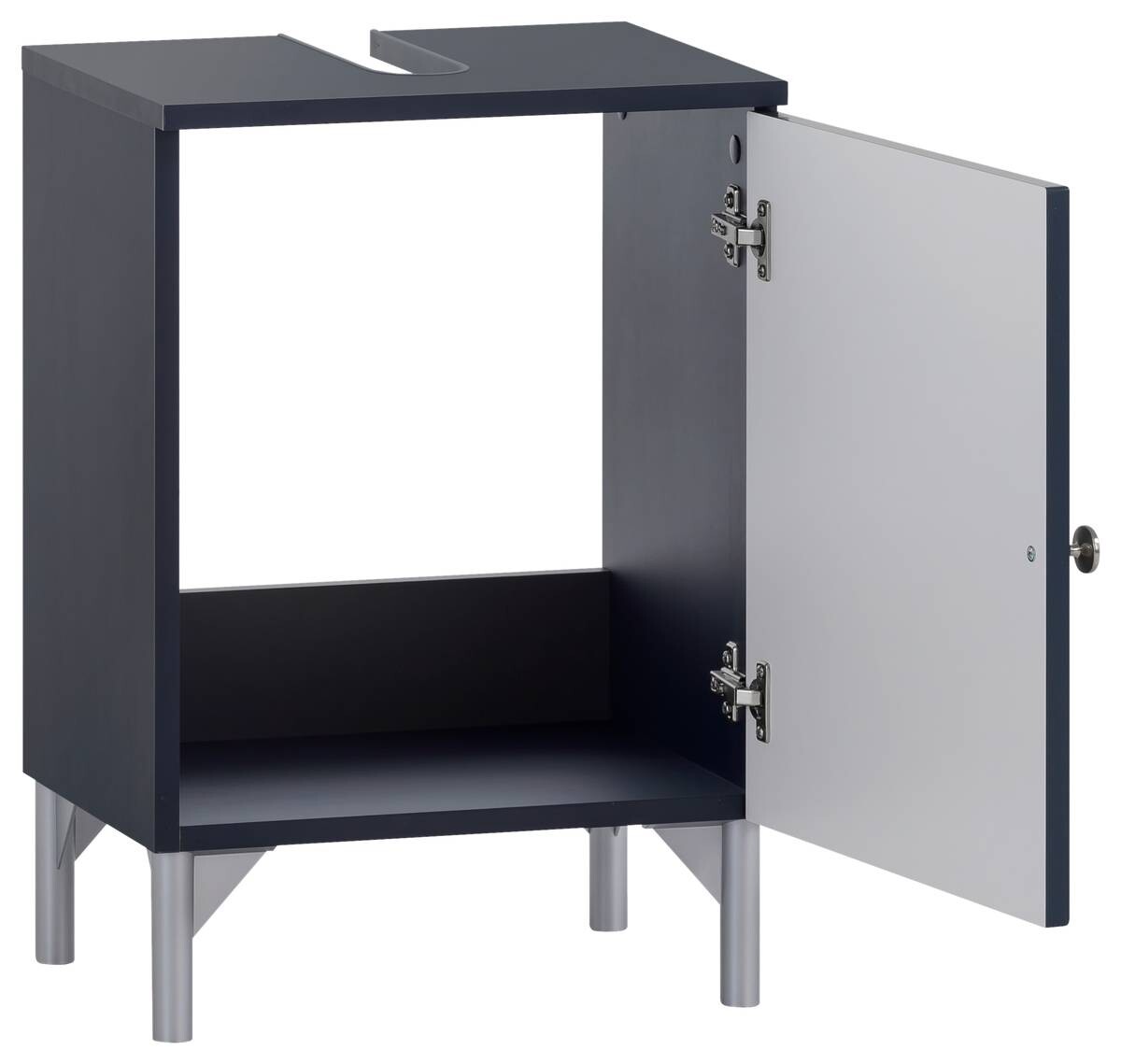 Waschbeckenunterschrank Jesper blau dunkel B/H/T: ca. 40,3x58,5x32 cm