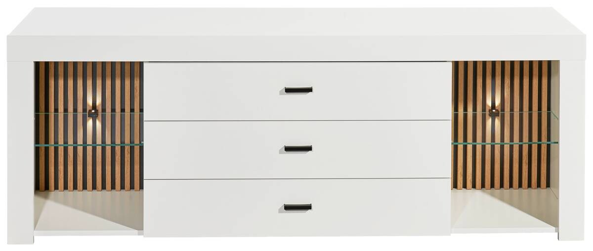 TV-Lowboard Rosalie weiß Eiche Evoke Coast Nachbildung B/H/T: ca. 179x67x44 cm