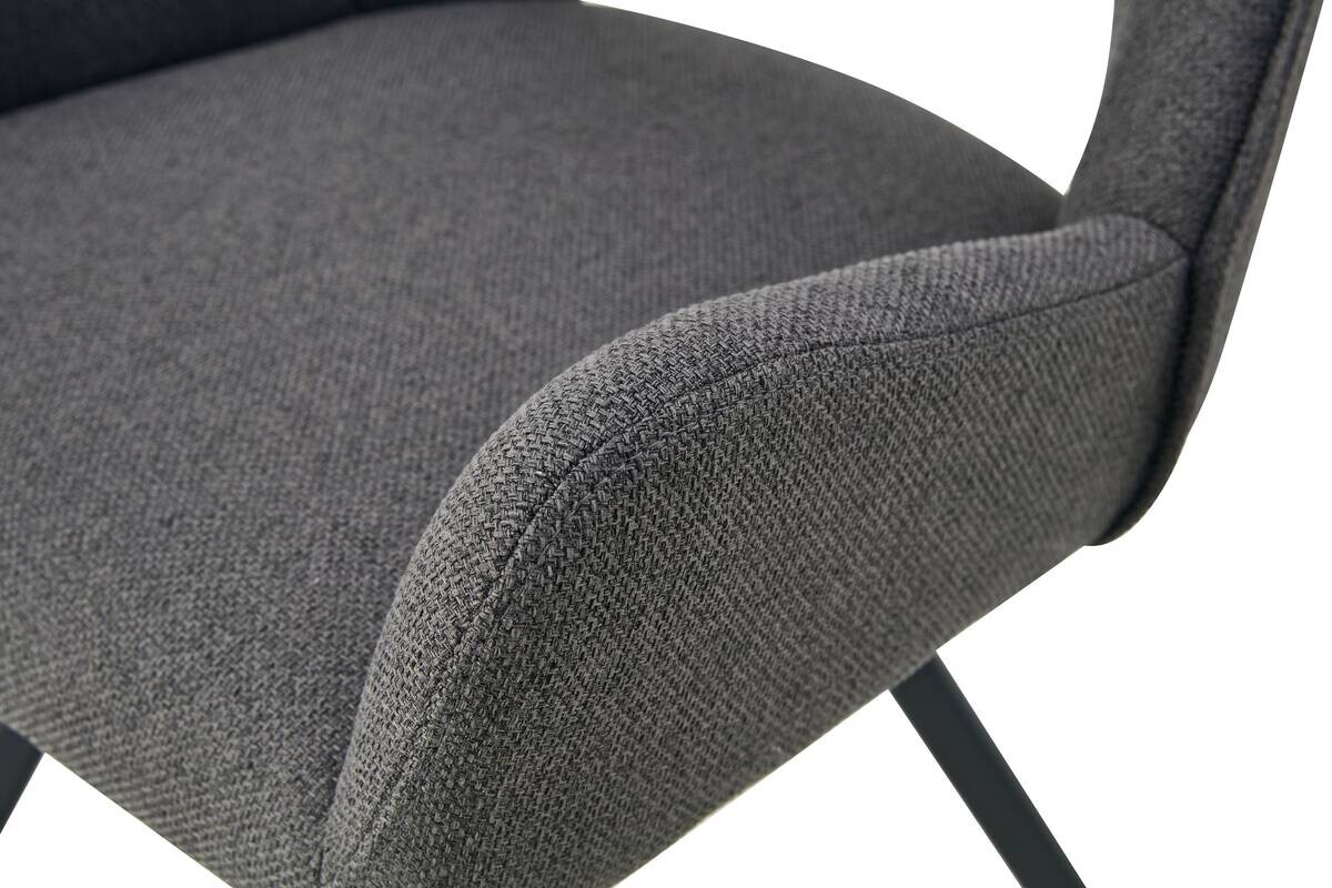 Stuhl HELEN, 2er Set anthrazit Stoff B/H/T: ca. 56x91x63 cm