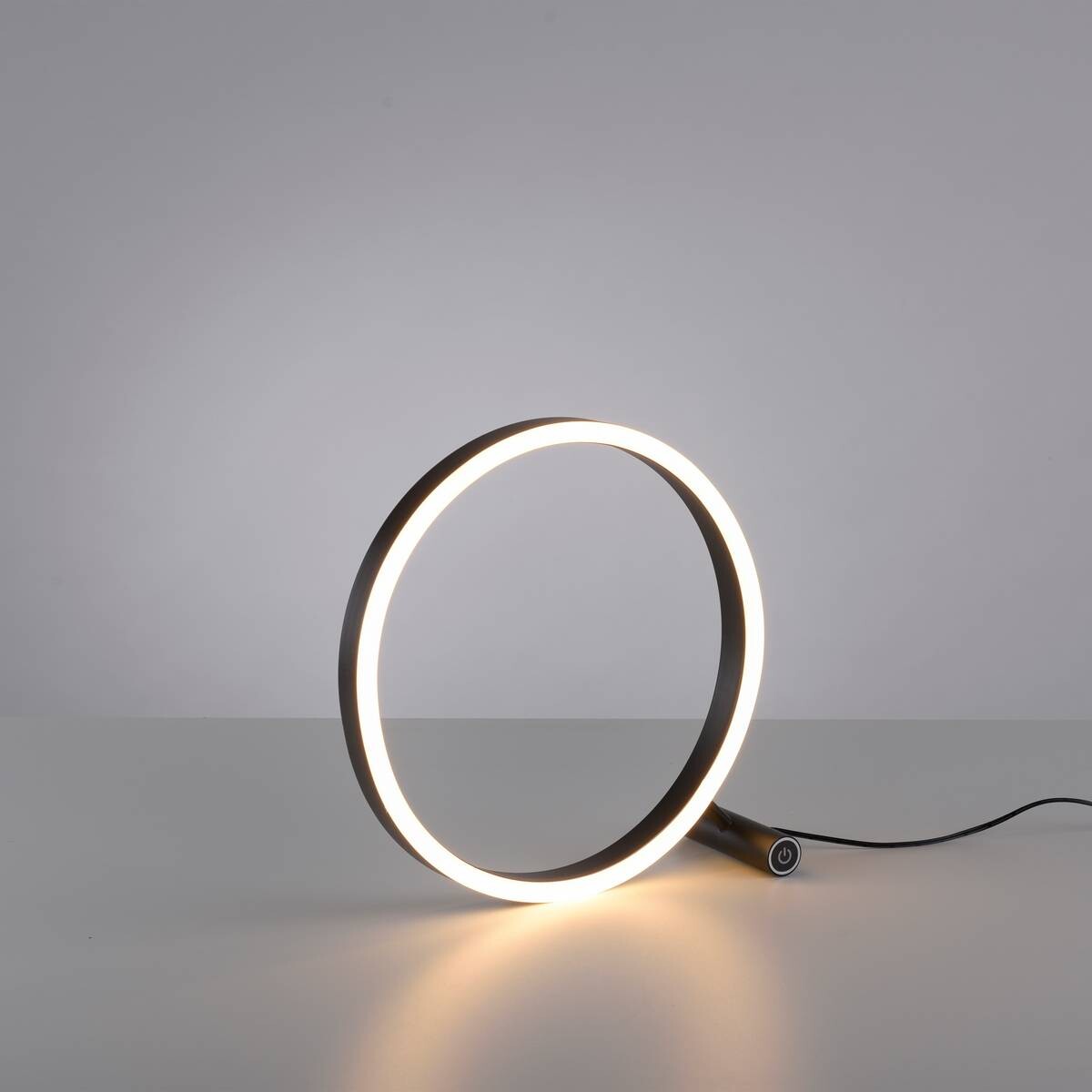 Just Light LED-Touch-Tischleuchte RITUS 15390-13 weiß anthrazit Metall B/H/T: ca. 30x30x10 cm 1 Brennstellen