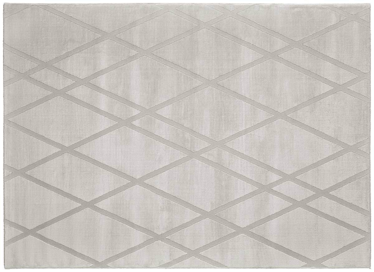 Webteppich Lucy grau B/L: ca. 80x140 cm