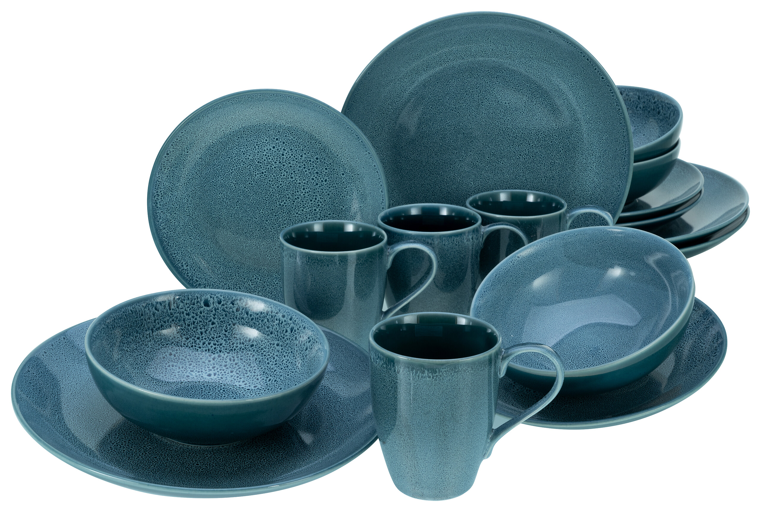 CreaTable Kombiservice Reactive BLUE petrol Keramik CreaTable Kombiservice Reactive BLUE petrol Keramik