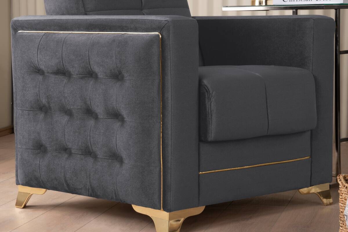 Sofa 3-2-1 Cavana grau Microfaser