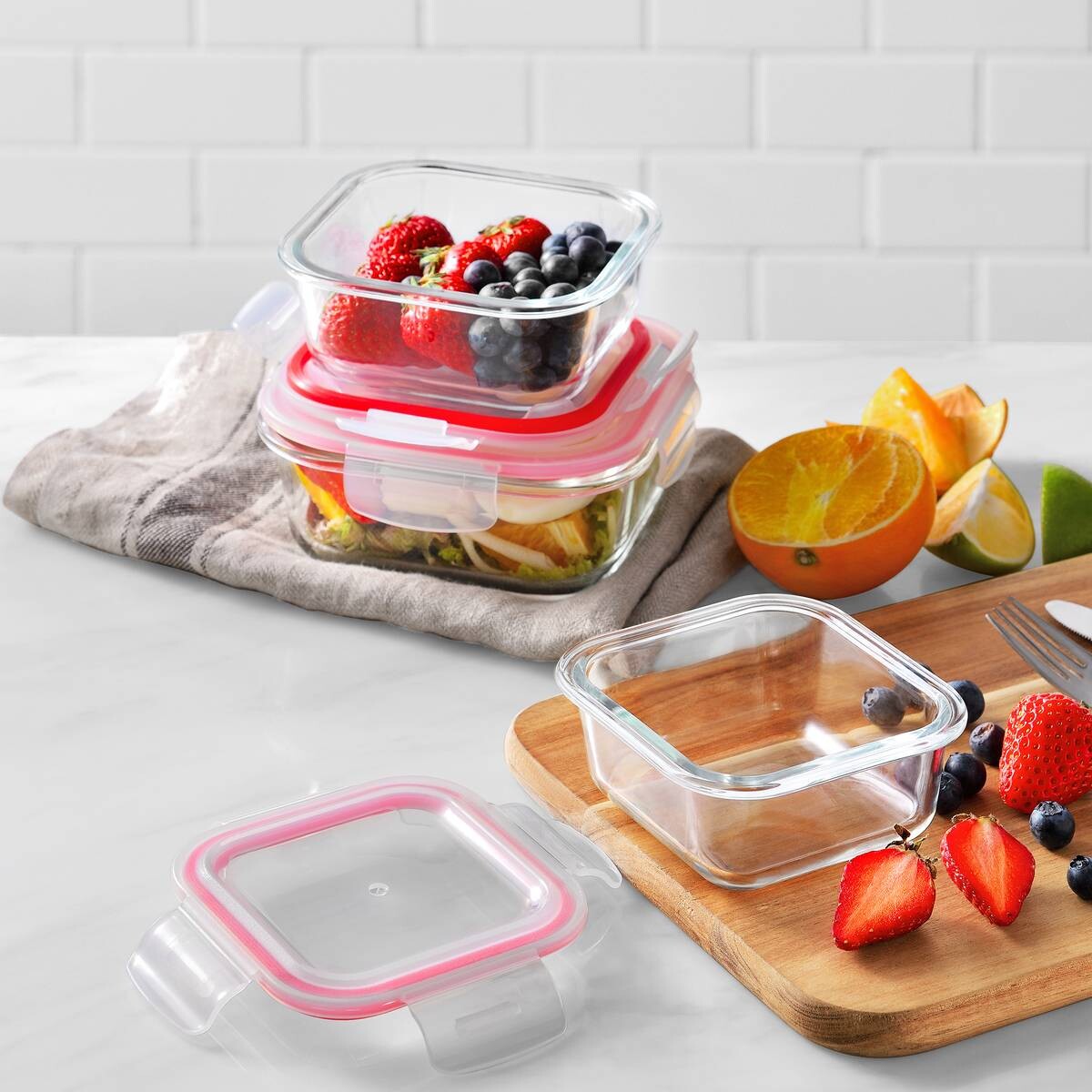 BERGNER Vorratsdosenset Go lovers rot