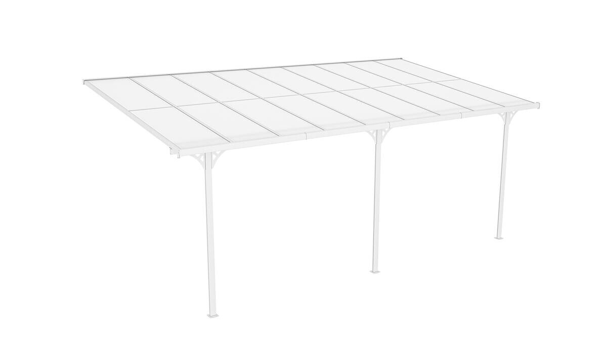 Westmann Terrassenüberdachung Bruce weiß Aluminium B/H/L: ca. 556x270x300 cm