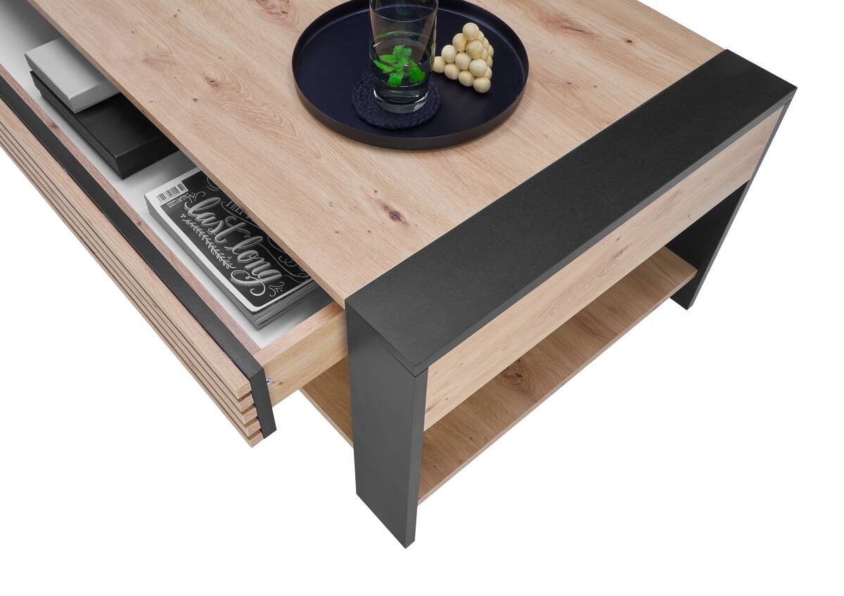 Couchtisch Felipe Eiche Artisan MDF B/H/T: ca. 107x42x60 cm