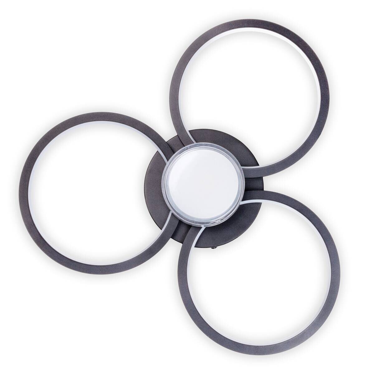 Näve Leuchten Deckenleuchte 1403822 Kunststoff Metall B/H/T: ca. 43,6x9x43,6 cm null 4 Brennstellen