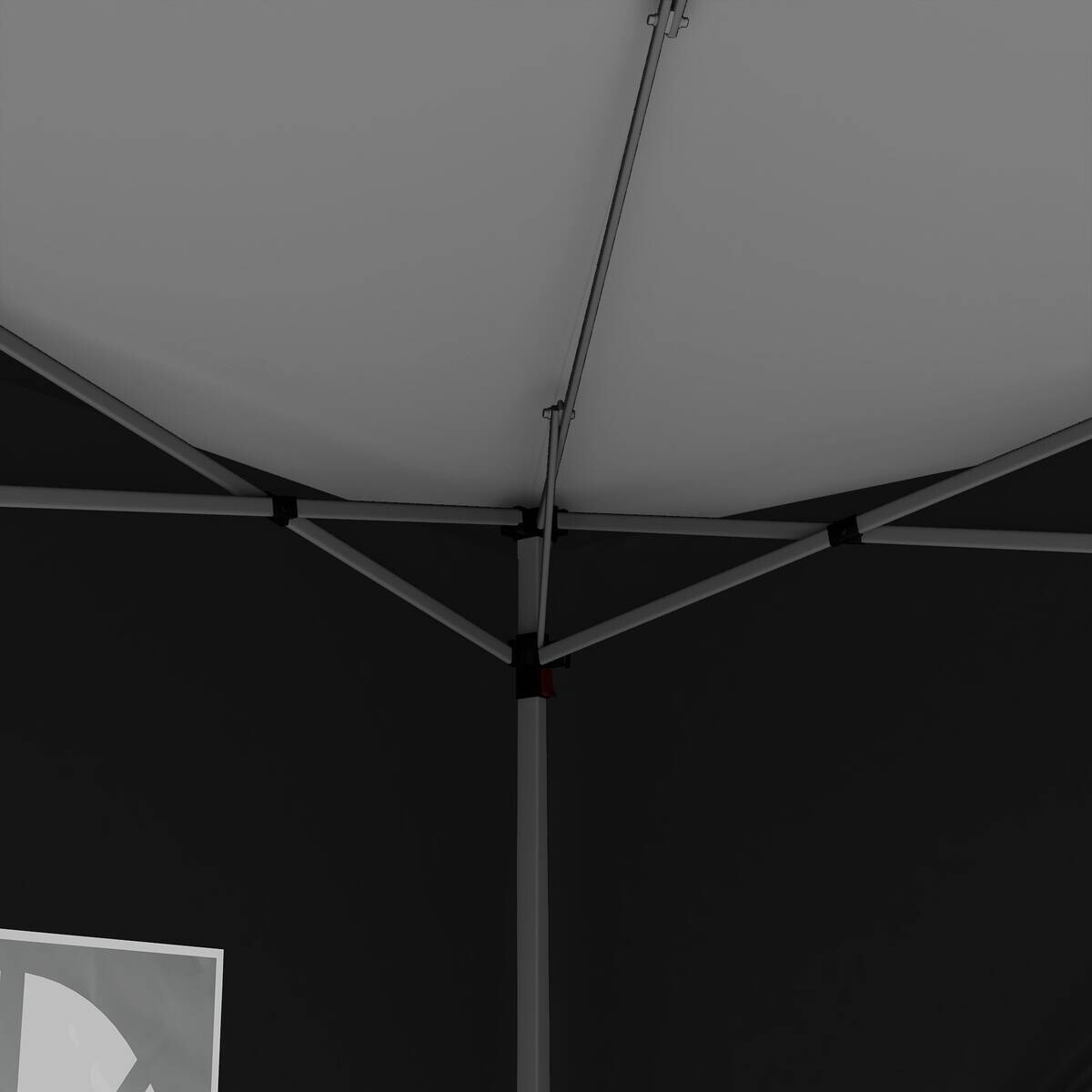 Outsunny Pavillon schwarz Stahl B/H/L: ca. 295x258x295 cm