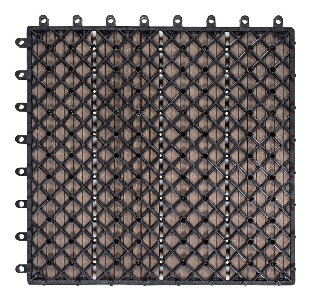 POCOline Terrassenfliese WPC, 6 Stück im Paket braun B/L: ca. 30x30 cm