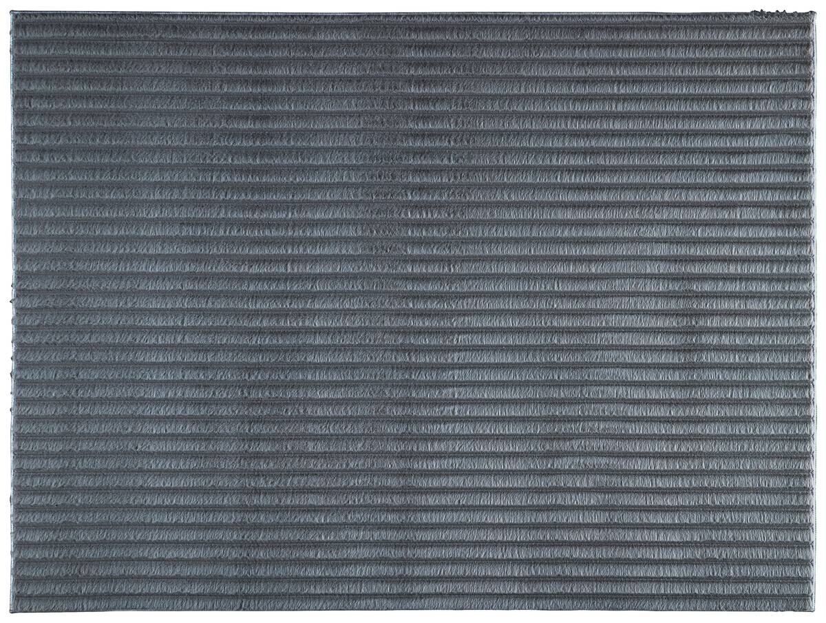 Fellimitat Stripy anthrazit B/L: ca. 160x220 cm