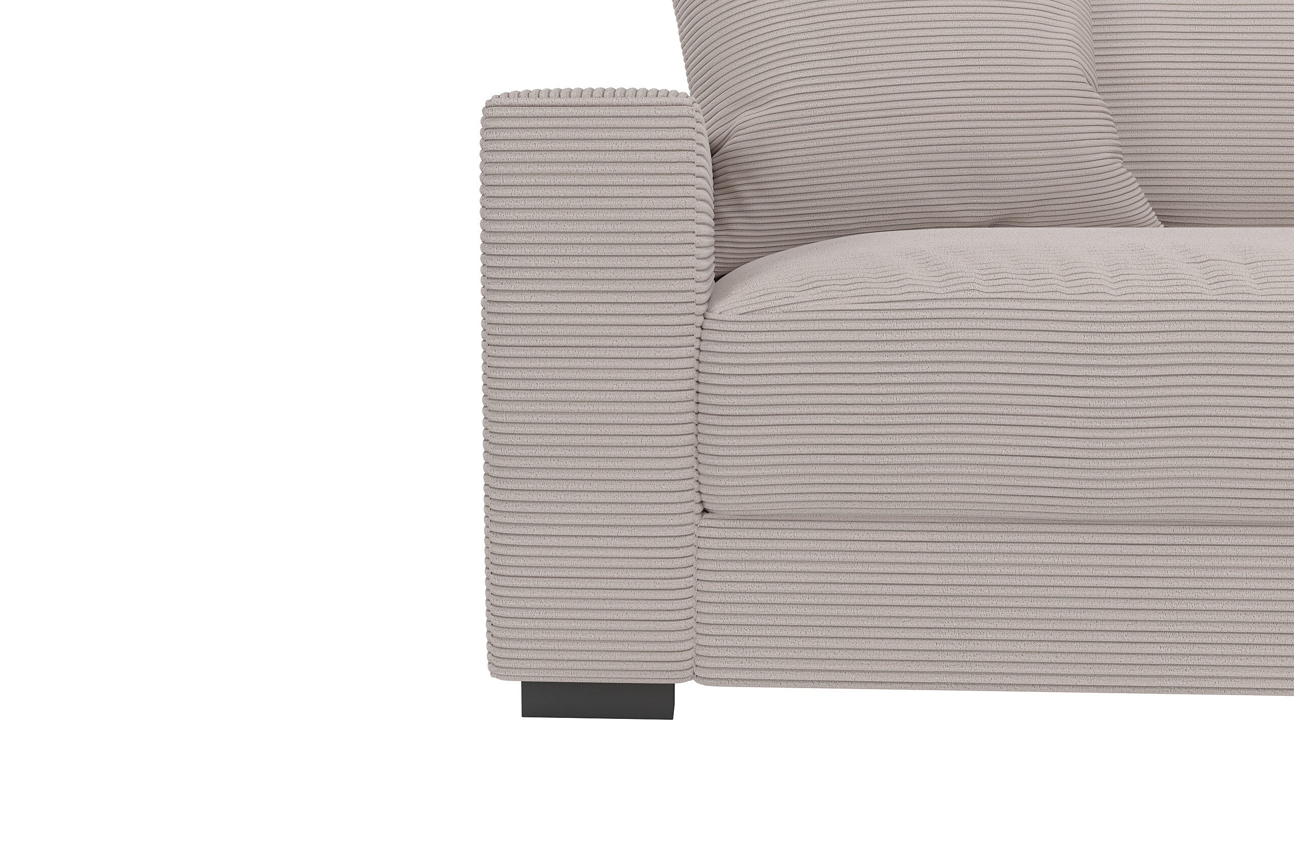 Ecksofa beige-grau Microfaser B/H/T: ca. 261x83x180 cm