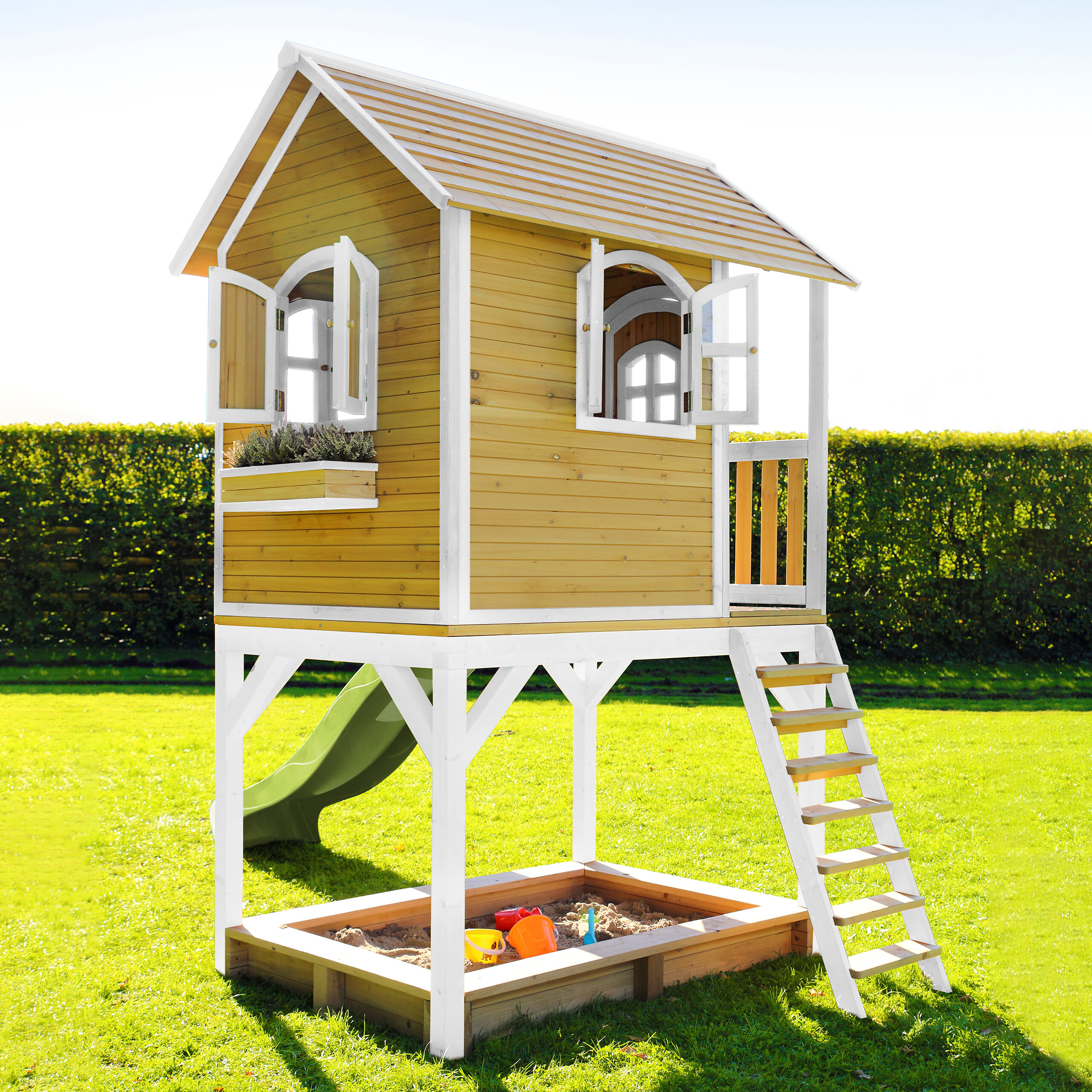 AXI Spielhaus Sarah braun B/H/L: ca. 370x291x191 cm