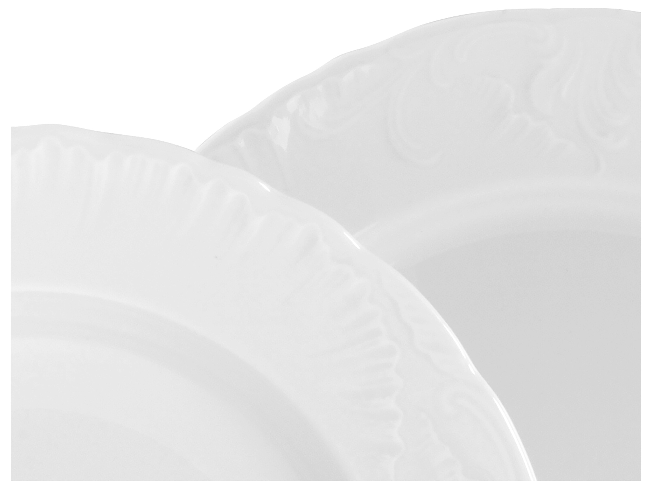 CreaTable Tafelservice Rokoko weiß Porzellan 12 tlg.