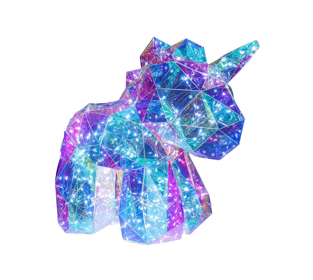 Nolo LED-Dekoleuchte Einhorn transparent Kunststoff