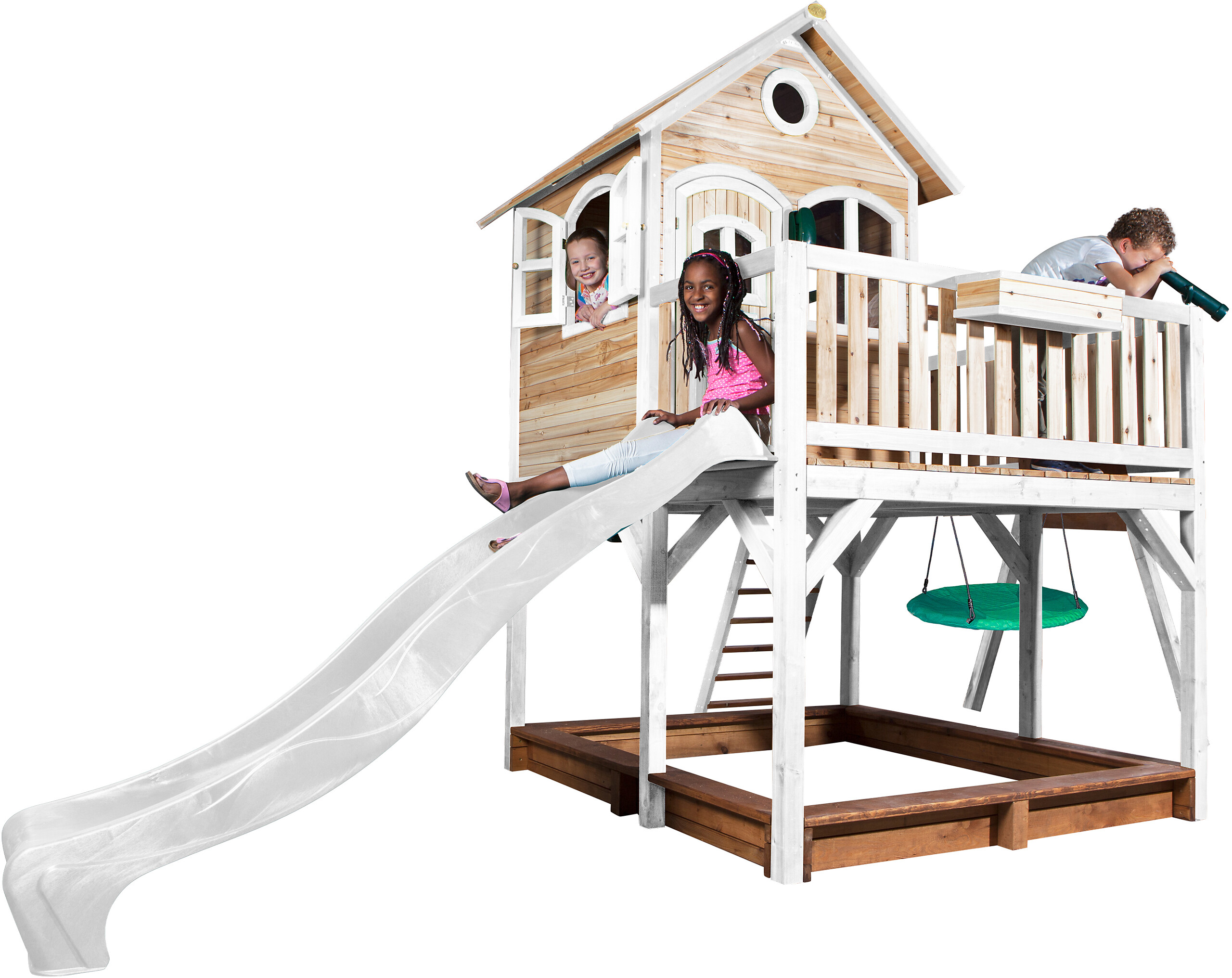 AXI Spielhaus Liam braun B/H/L: ca. 541x291x277 cm